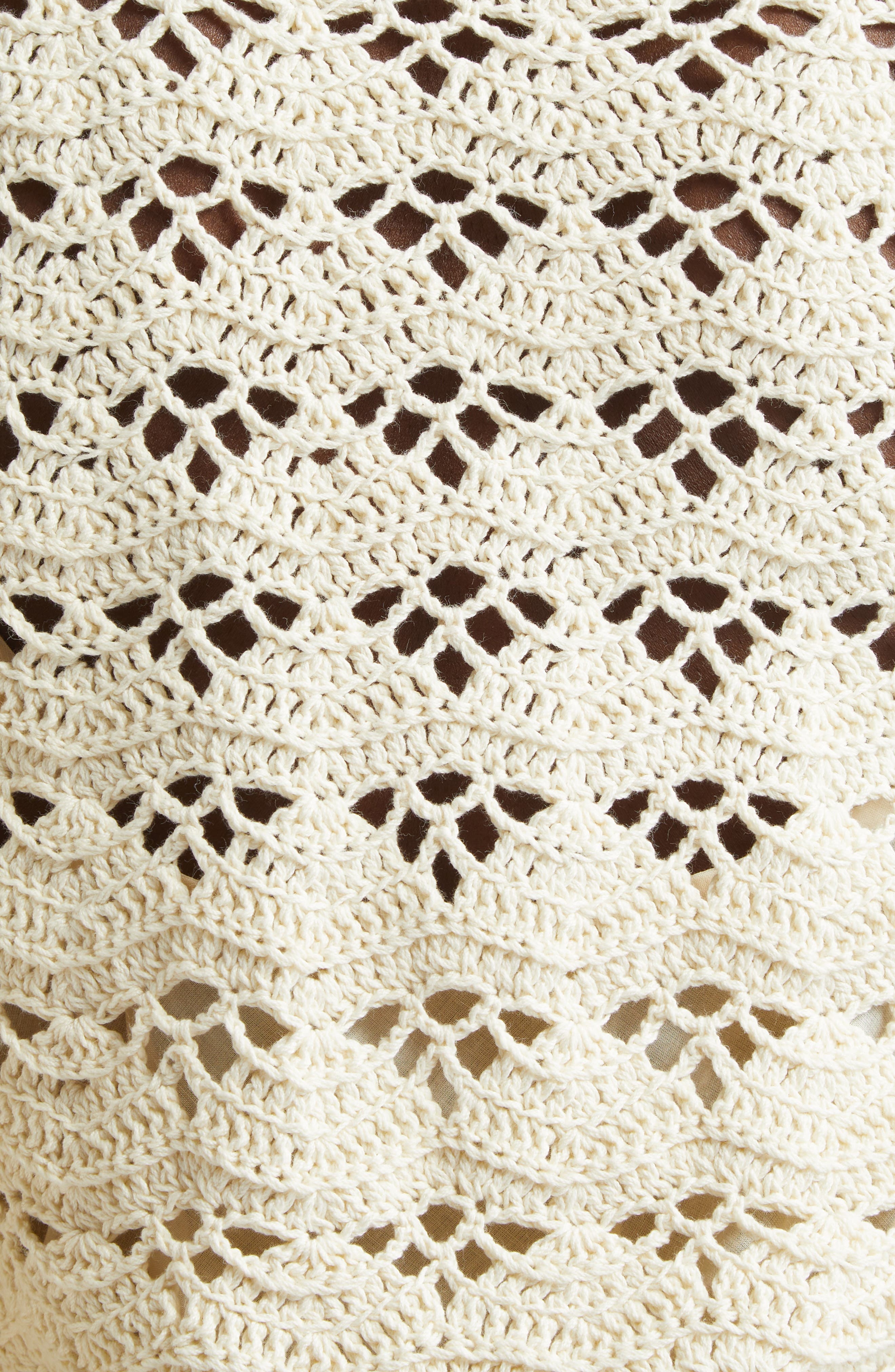 Zimmermann Rhiannon Crochet Cotton Minidress in Cream/Black at Nordstrom - 6
