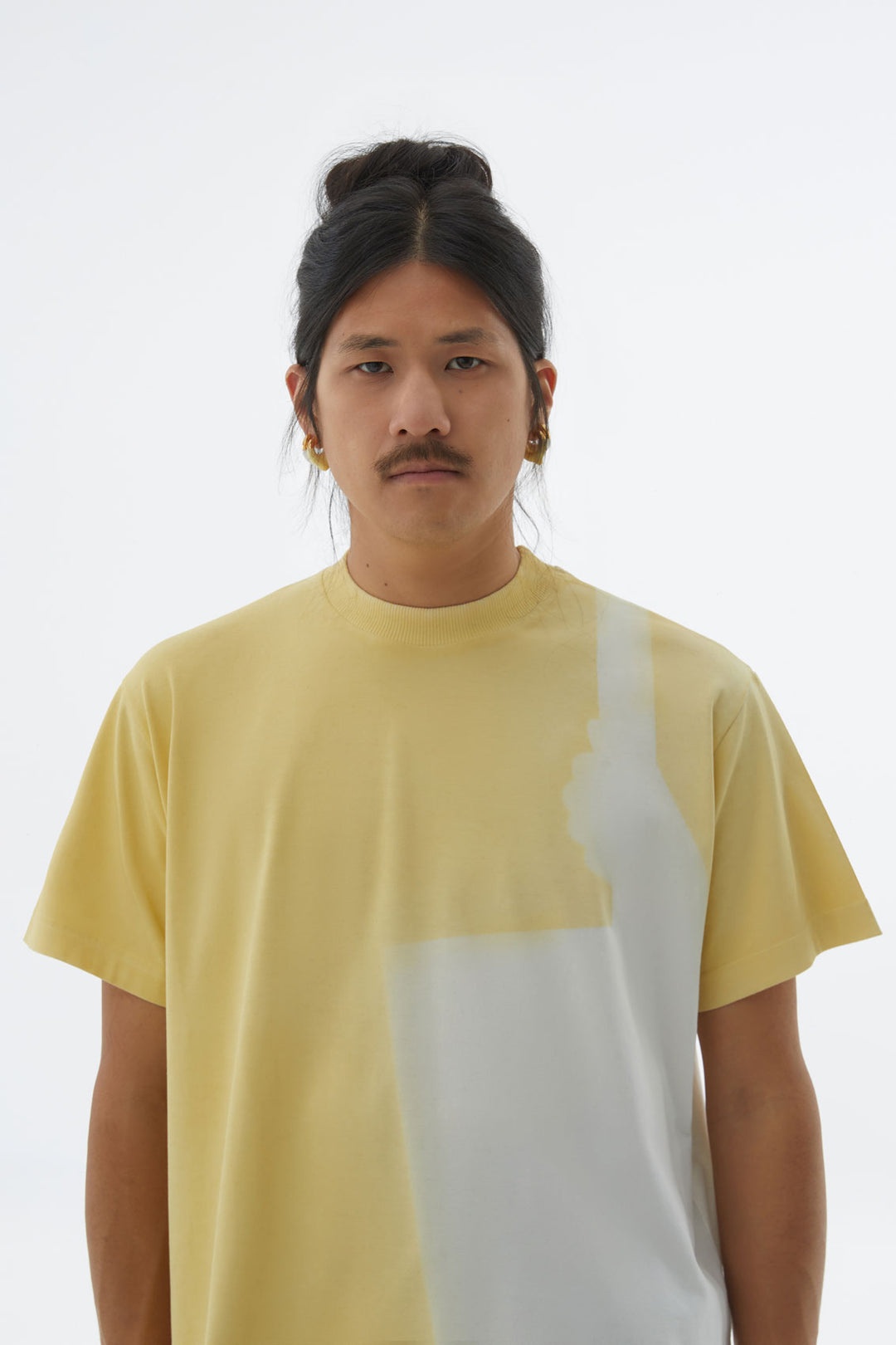 HAND SPRAYED LIGHT YELLOW T-SHIRT - 8