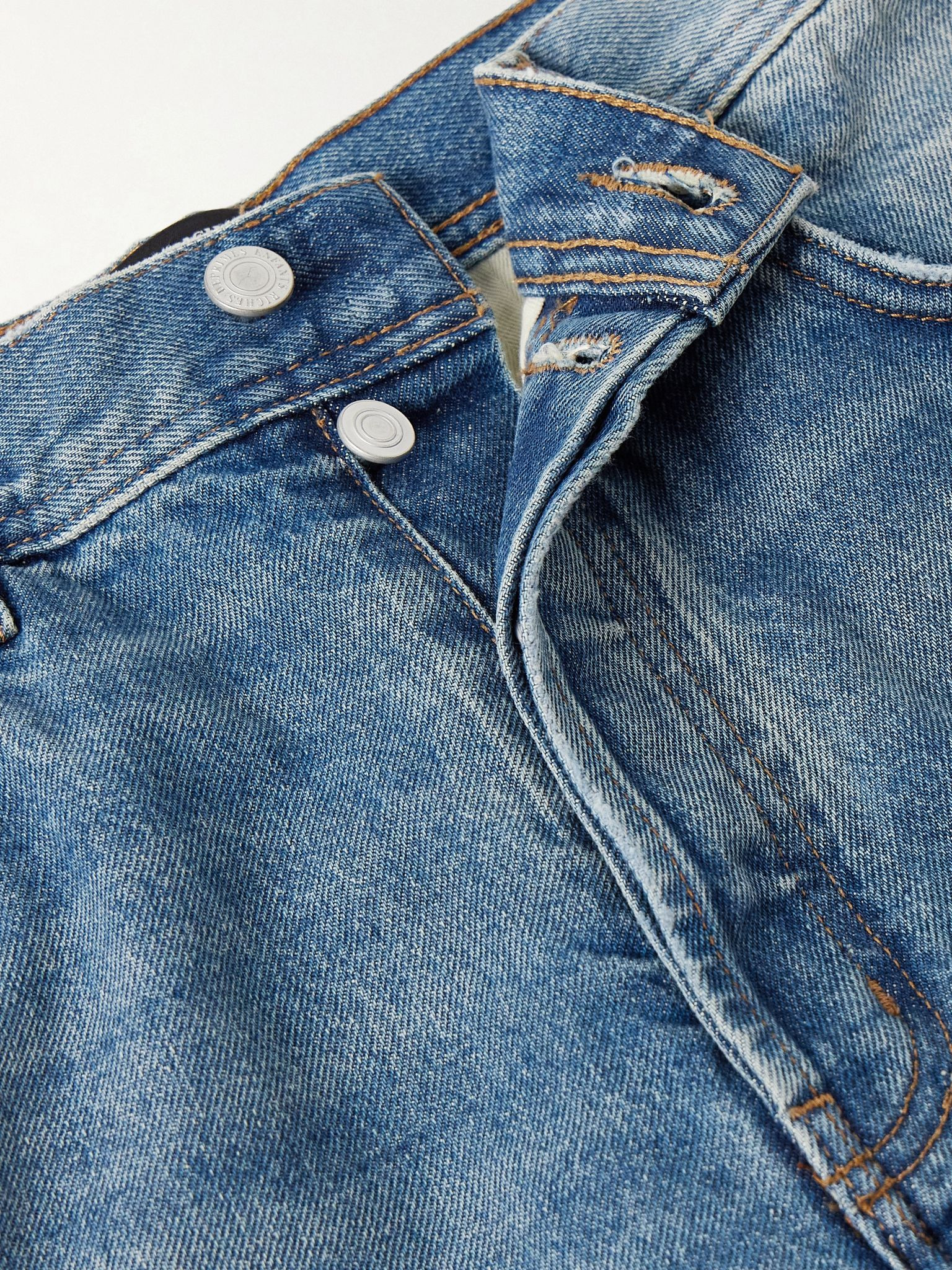 Tapered Distressed Jeans Blue - 6