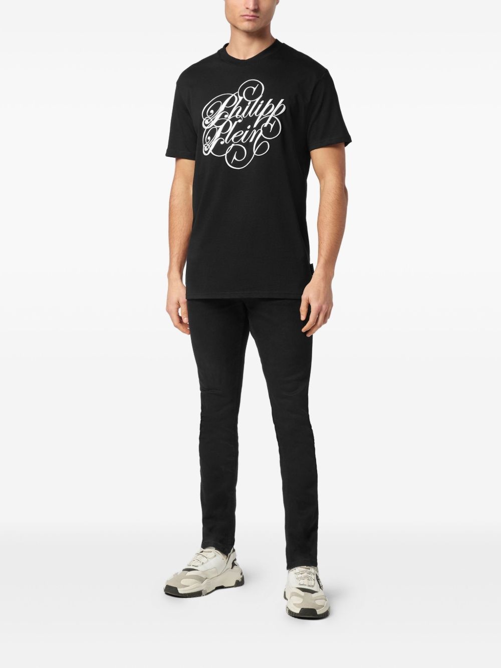 Plein Coursive-embroidered T-shirt - 2