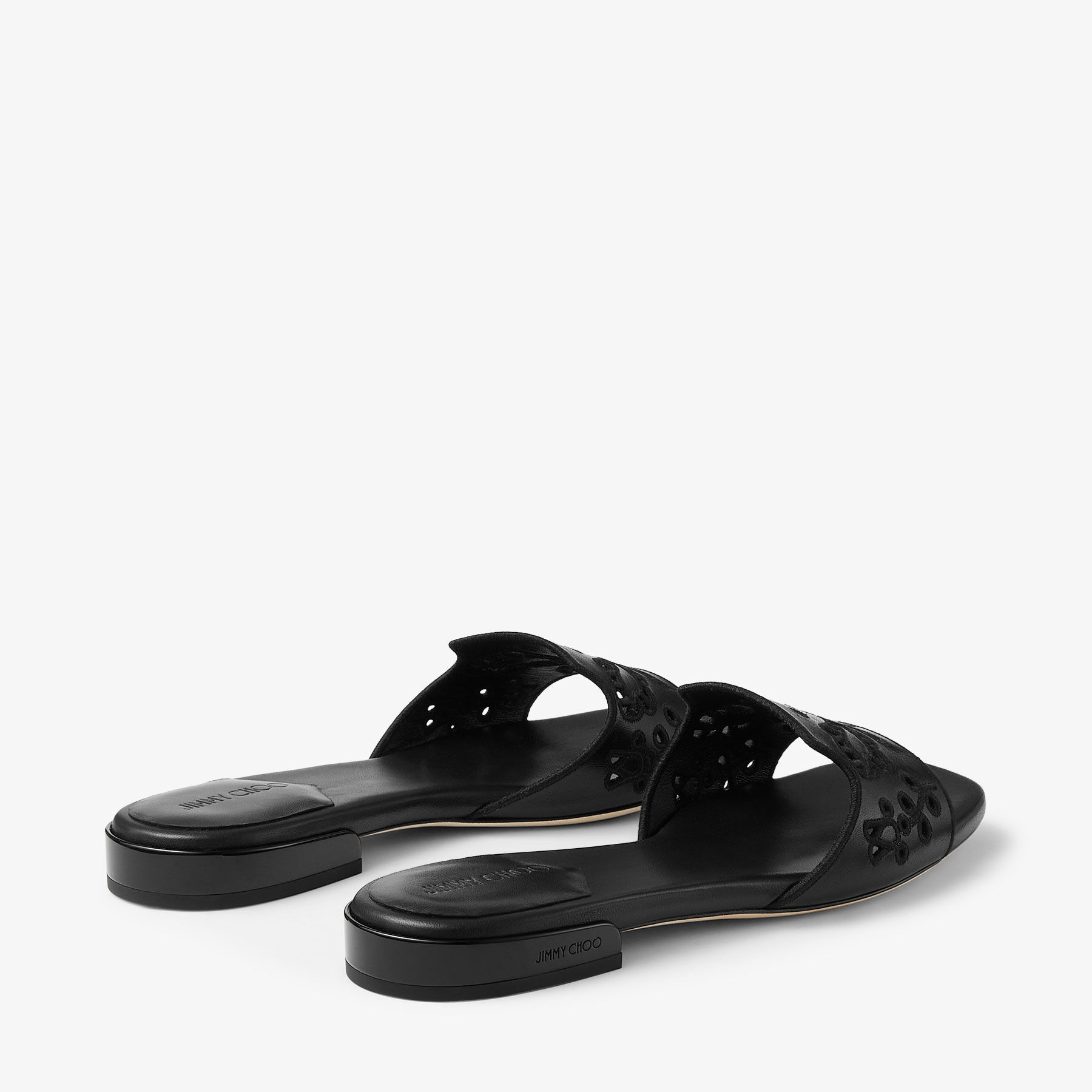 Ariane Flat
Black Nappa Leather Slide with Sangallo Embroidery - 6