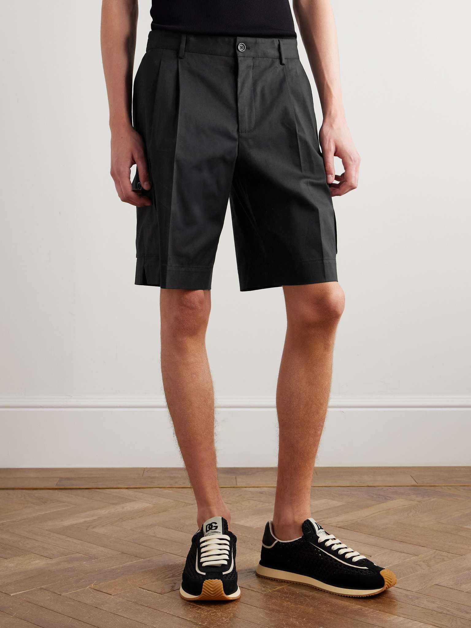 Straight-Leg Stretch-Cotton Gabardine Shorts - 3