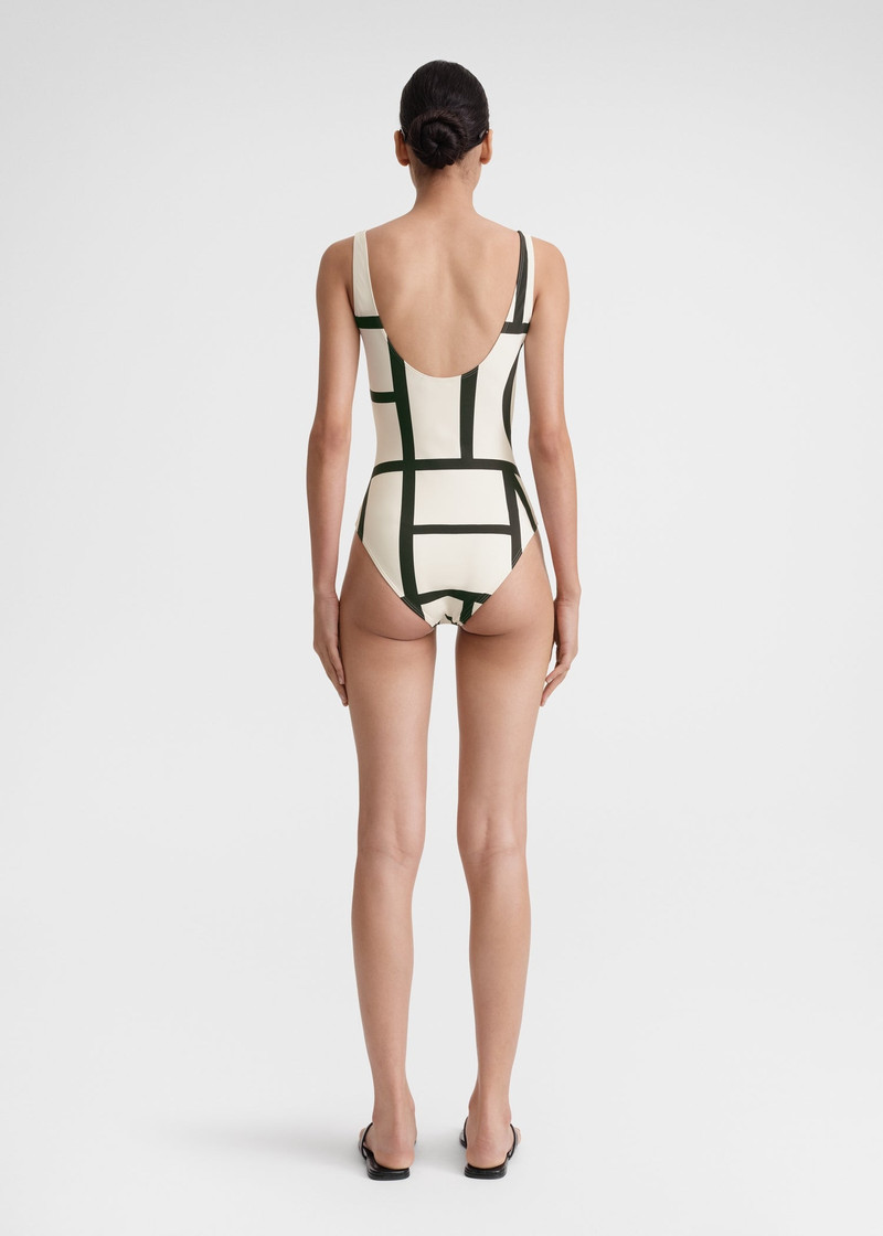 Monogram swimsuit ecru 4