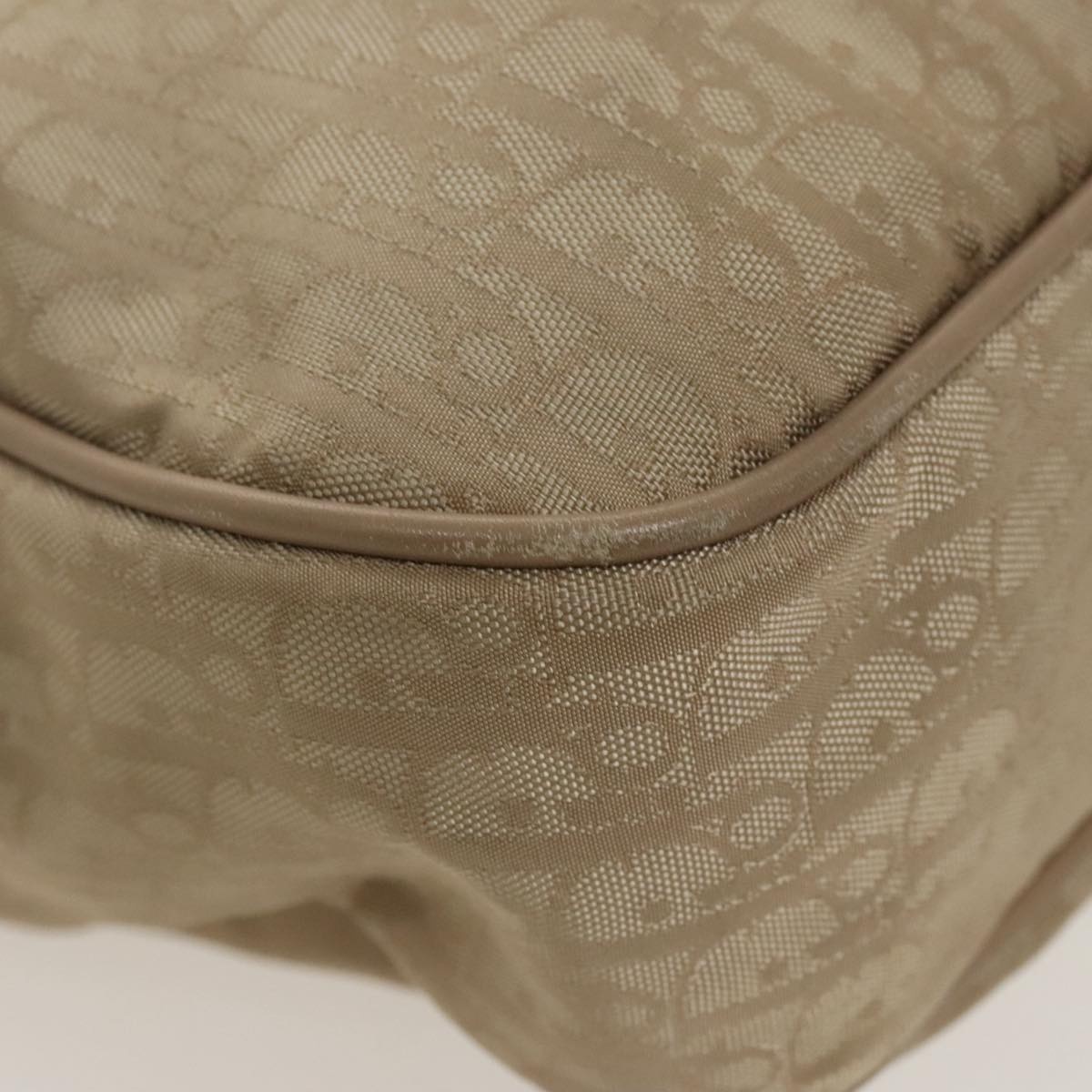 DIOR Trotter Canvas Tote Bag Beige Silver - 14