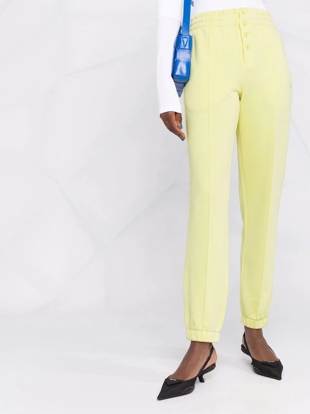 logo-embroidered buttoned track pants - 5