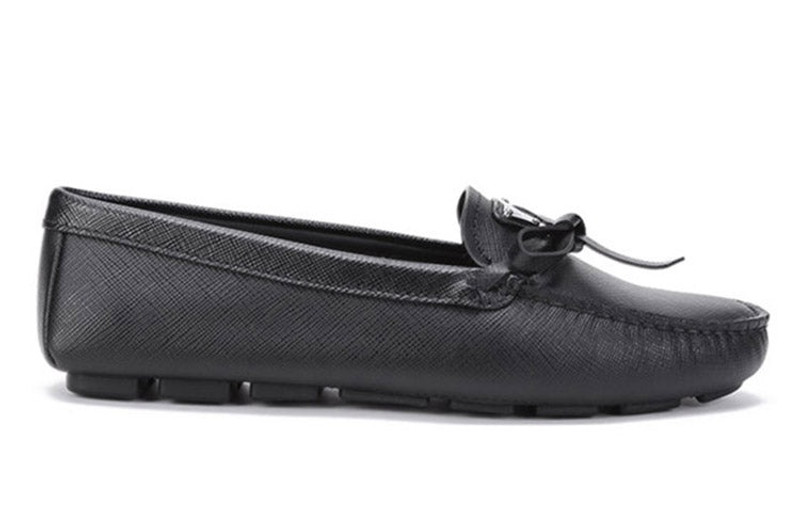 (WMNS) PRADA Saffiano Leather Driving Loafers 'Black' 1DD071_053_F0002_F_005 2