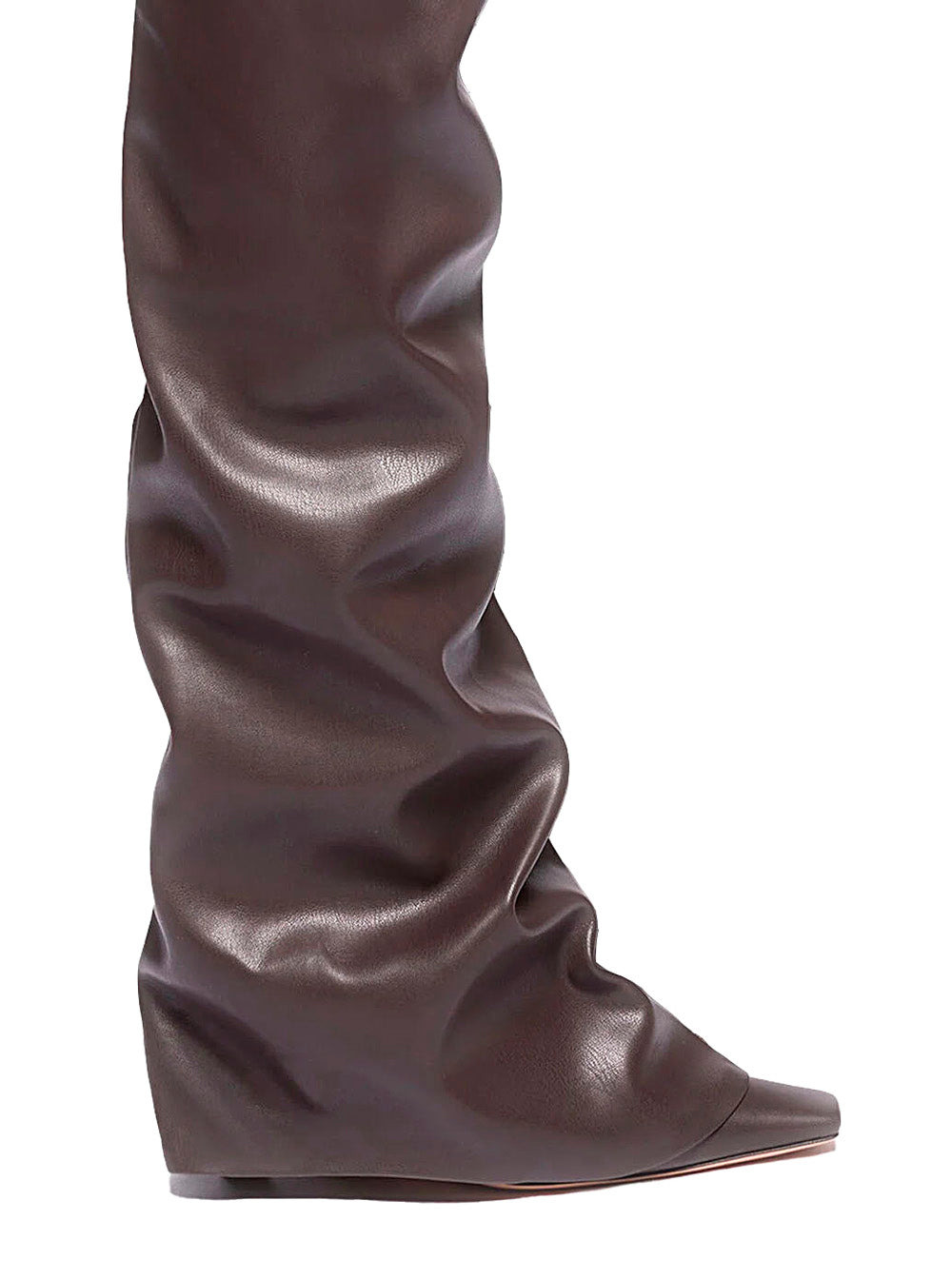 The Attico Women 'Robin Okt' Brown Boots With High Stiletto Heel And Ruched Detail In Leather Woman - 4