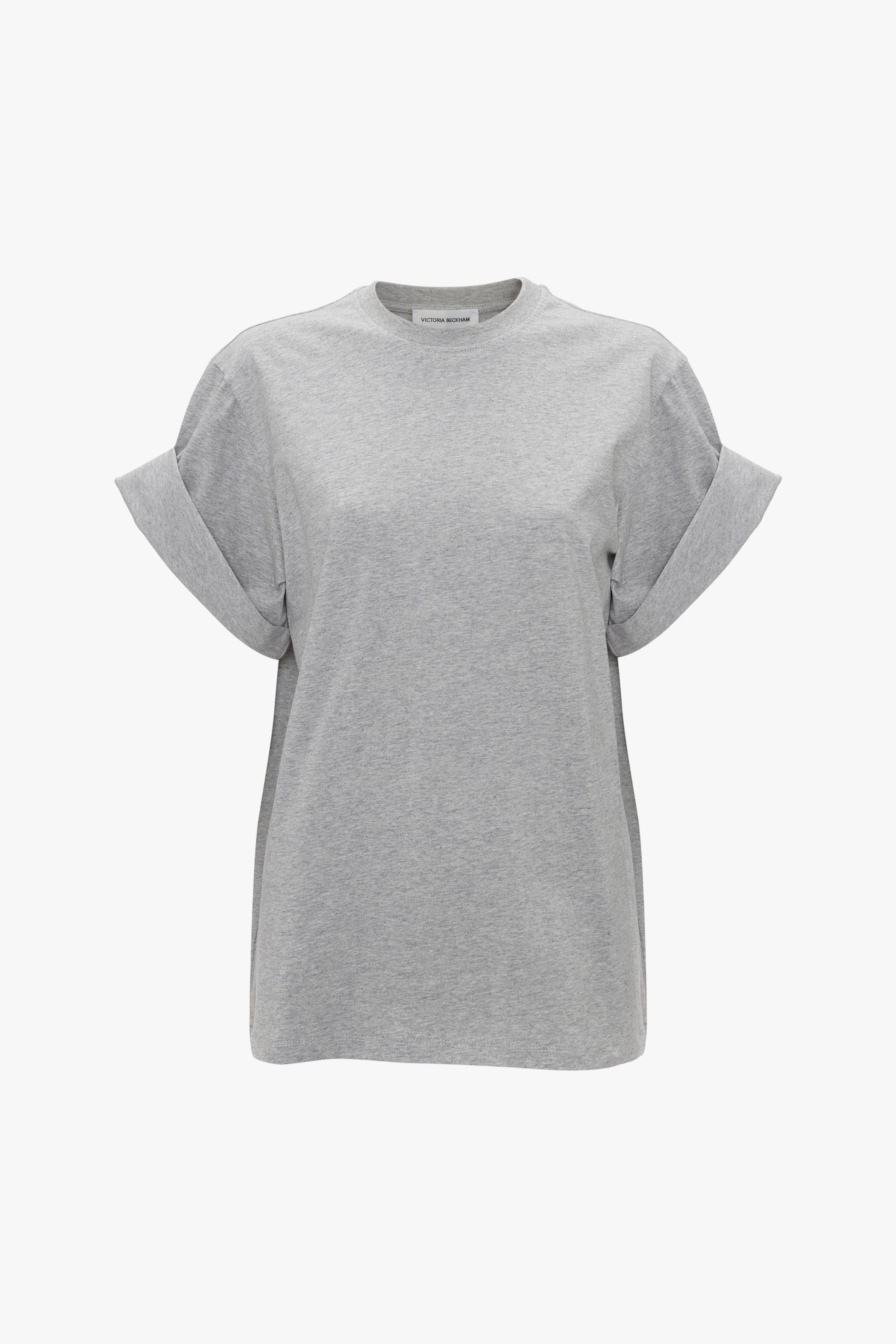 Asymmetric Relaxed Fit T-Shirt In Grey Marl - 1