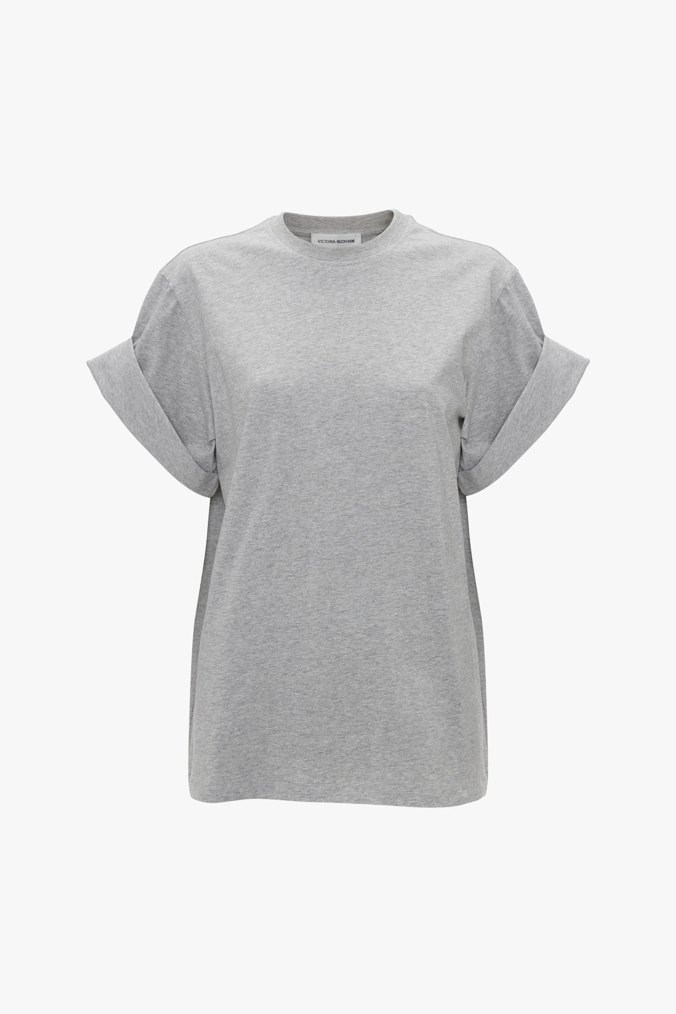 Asymmetric Relaxed Fit T-Shirt In Grey Marl - 1