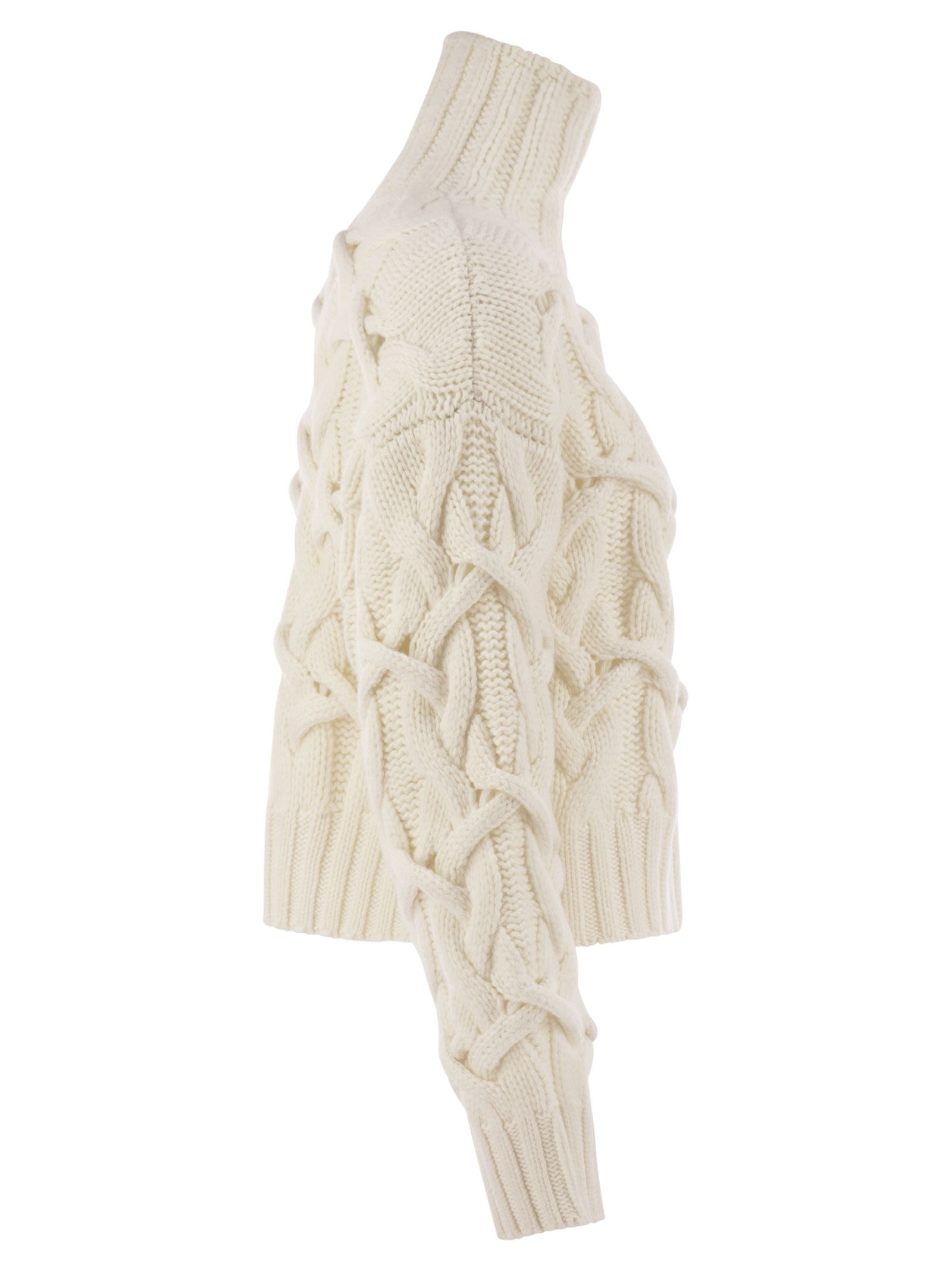 Brunello Cucinelli Women Braided High-Necked Cashmere Sweater - 3