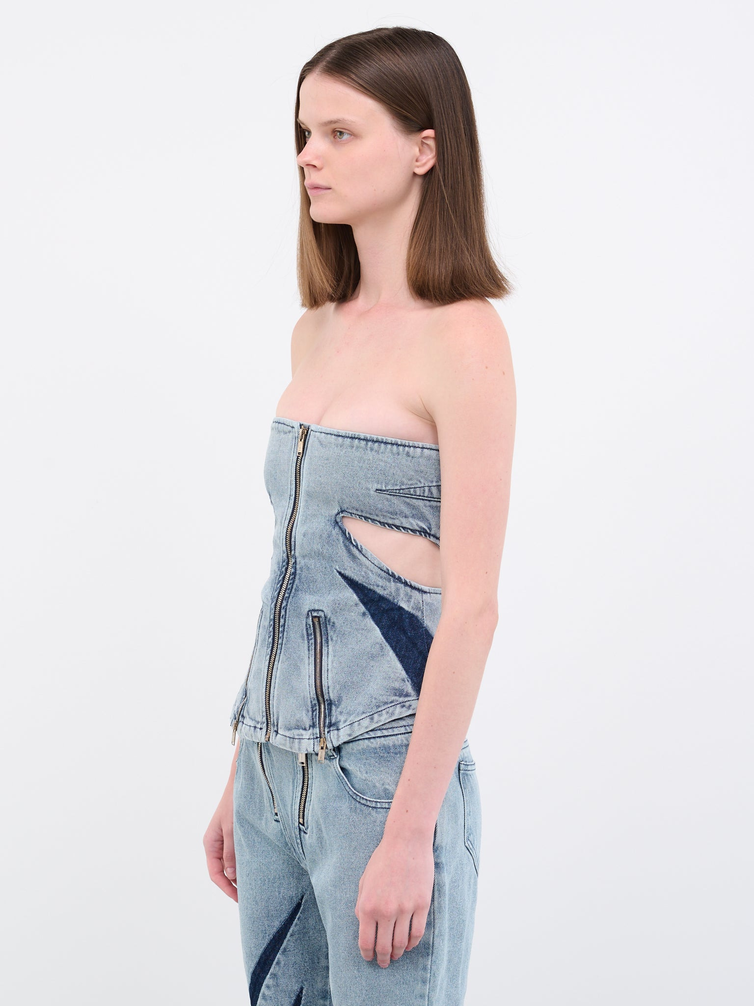 Darted Denim Corset - 2