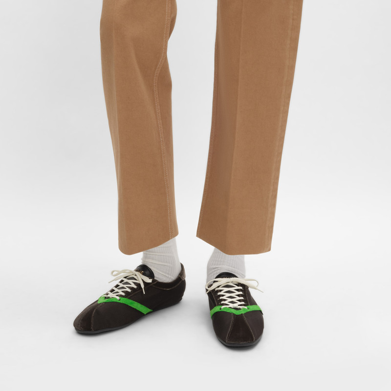 THE FLAT SNEAKER IN GROS GRAIN, VELVET, SUEDE GOATSKIN AND LAMBSKIN 2