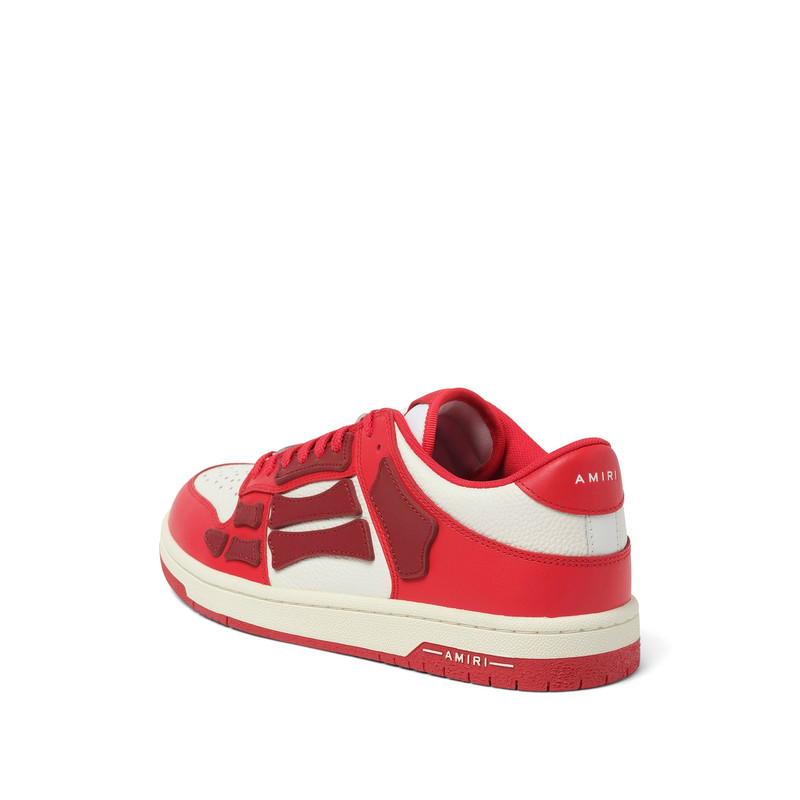 AMIRI Skeleton Sneaker in Red/White outlook