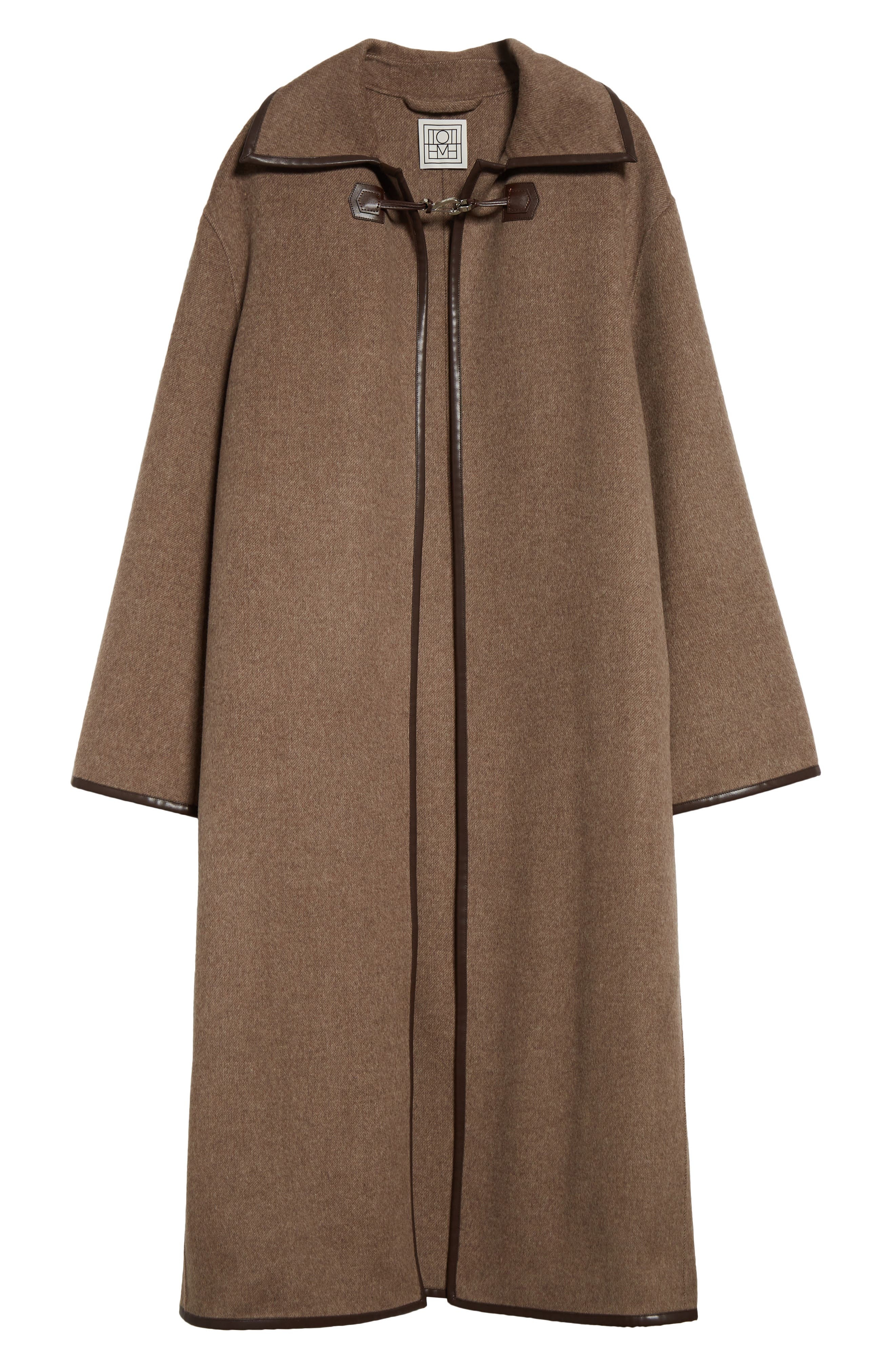 TOTEME Double Clasp Wool Coat in Oak Melange at Nordstrom - 6