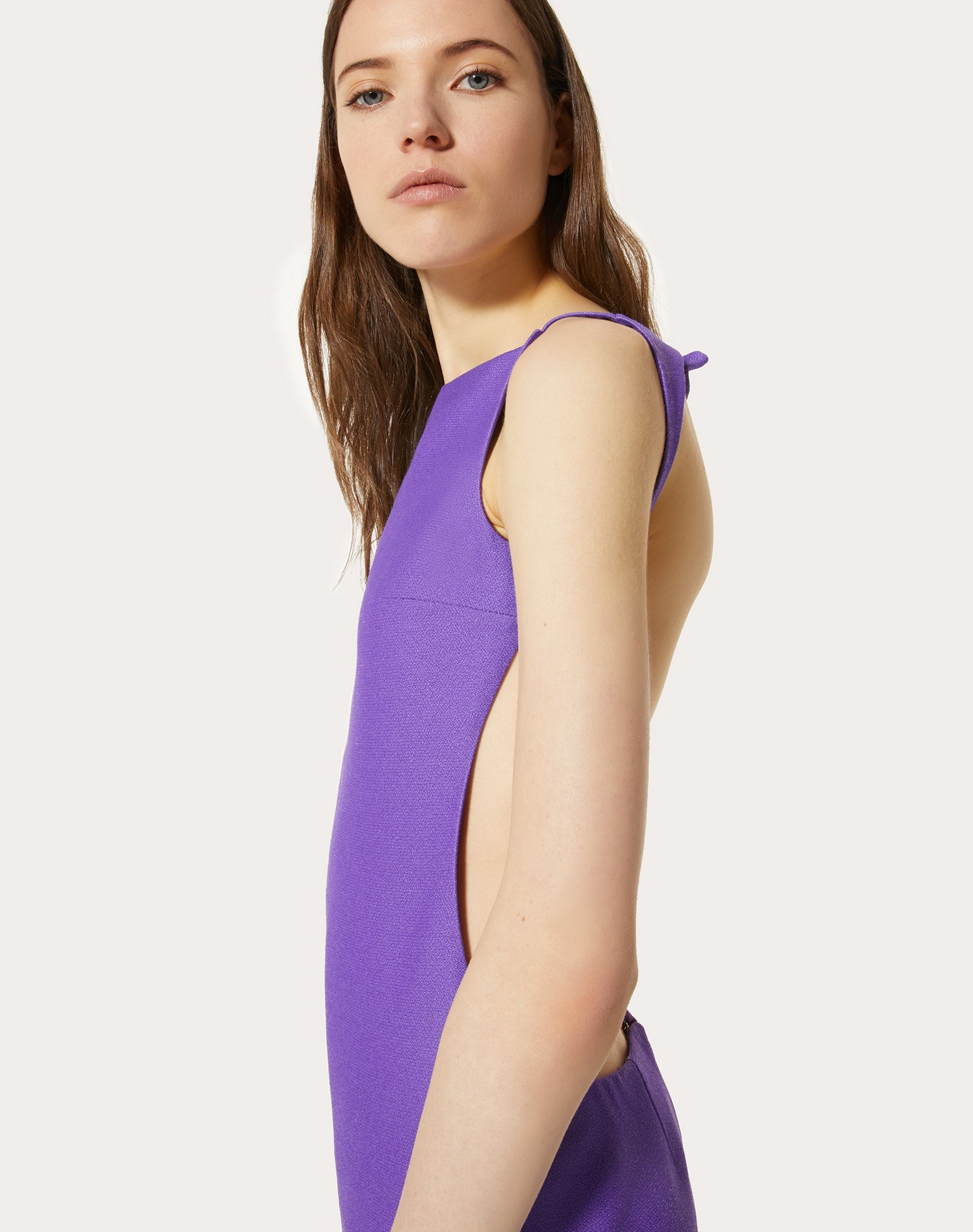 SHORT SAND CREPE DRESS - 5