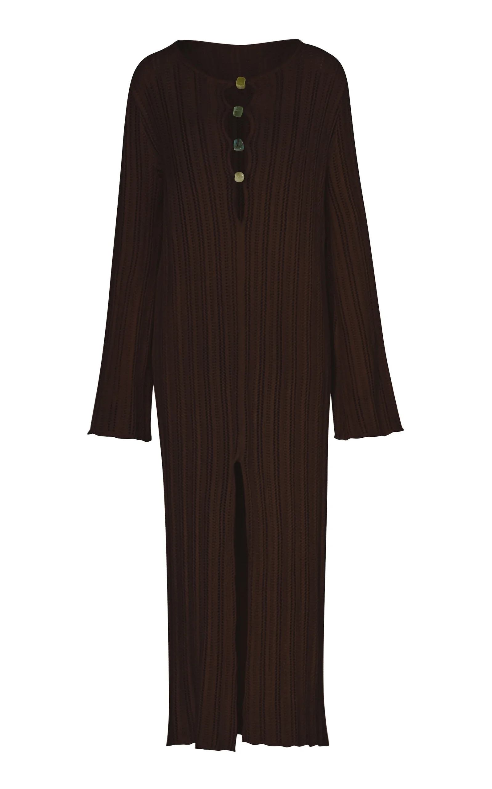 Mamu Modal-Blend Maxi Dress brown - 1
