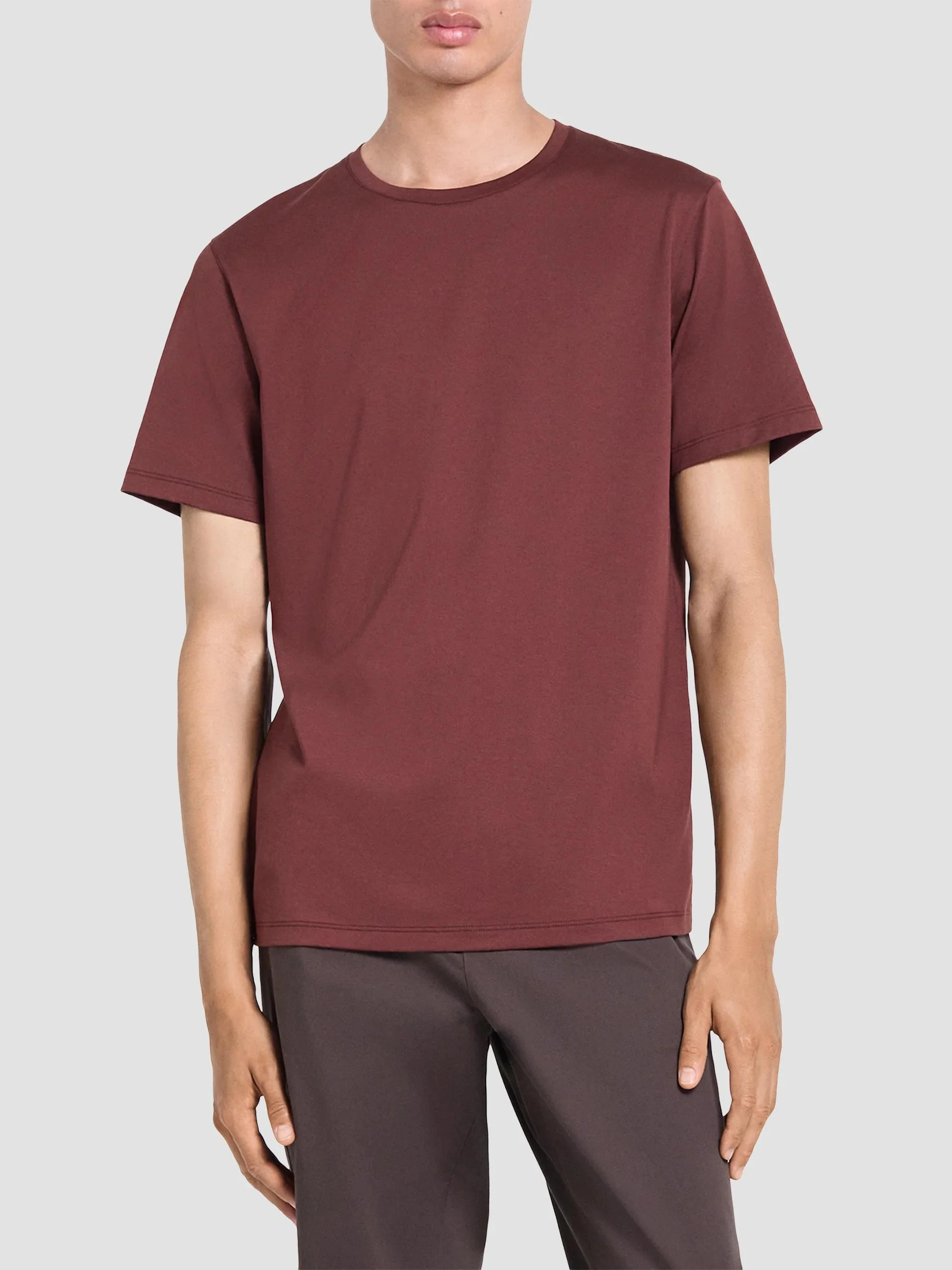 Men's Precise Cotton T-Shirt - Deep Auburn - 1