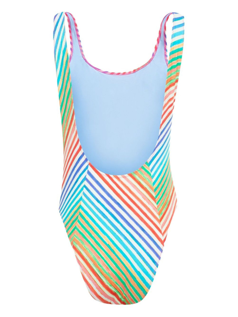 CHRISTOPHER JOHN ROGERS Bias Crayon striped swimsuit outlook