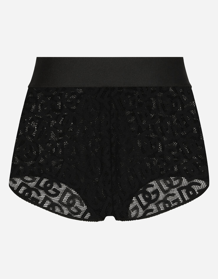 High-waisted tulle jacquard panties with DG logo - 3