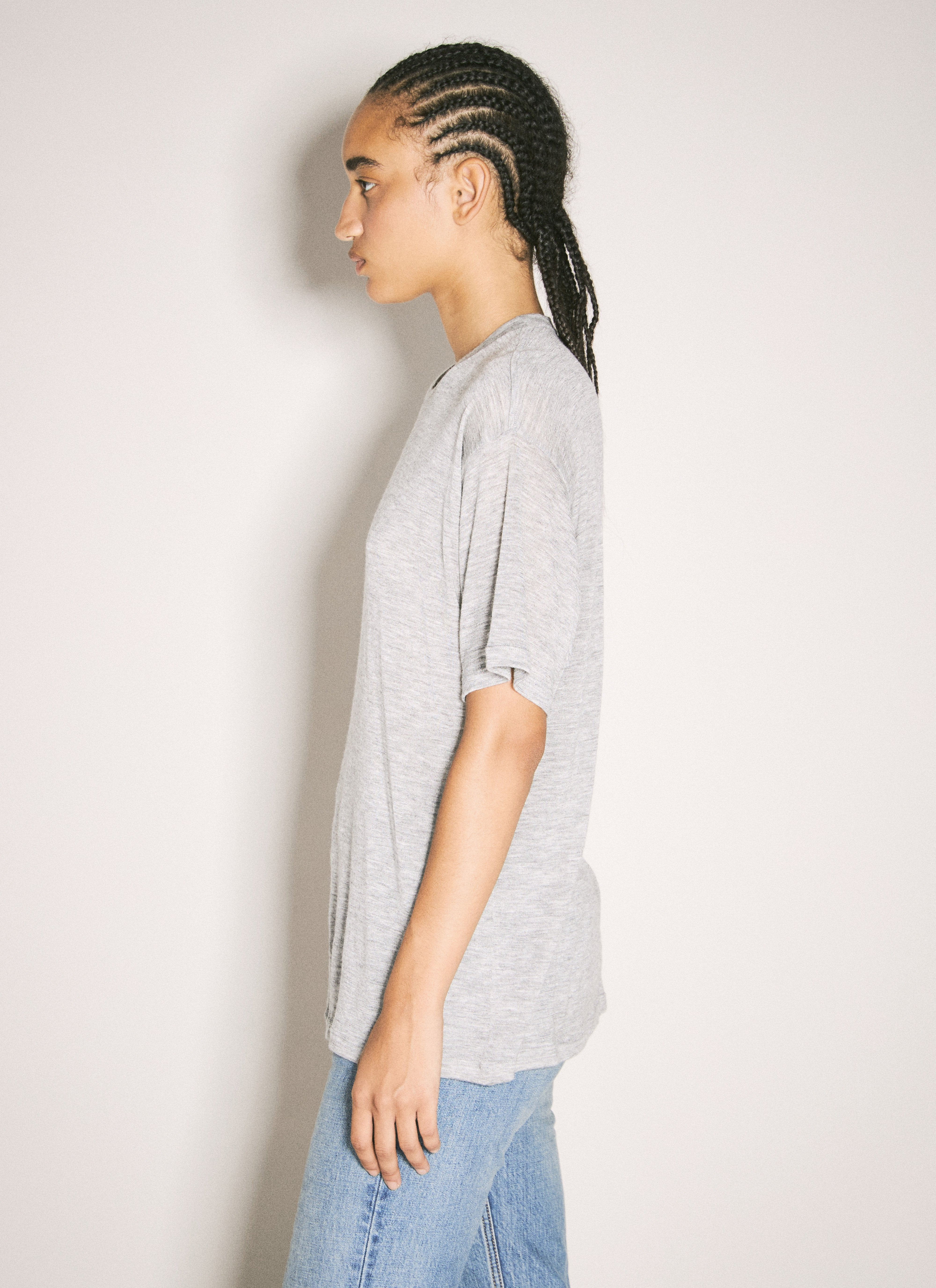 Saint Laurent Women Wool And Silk T-Shirt - 4