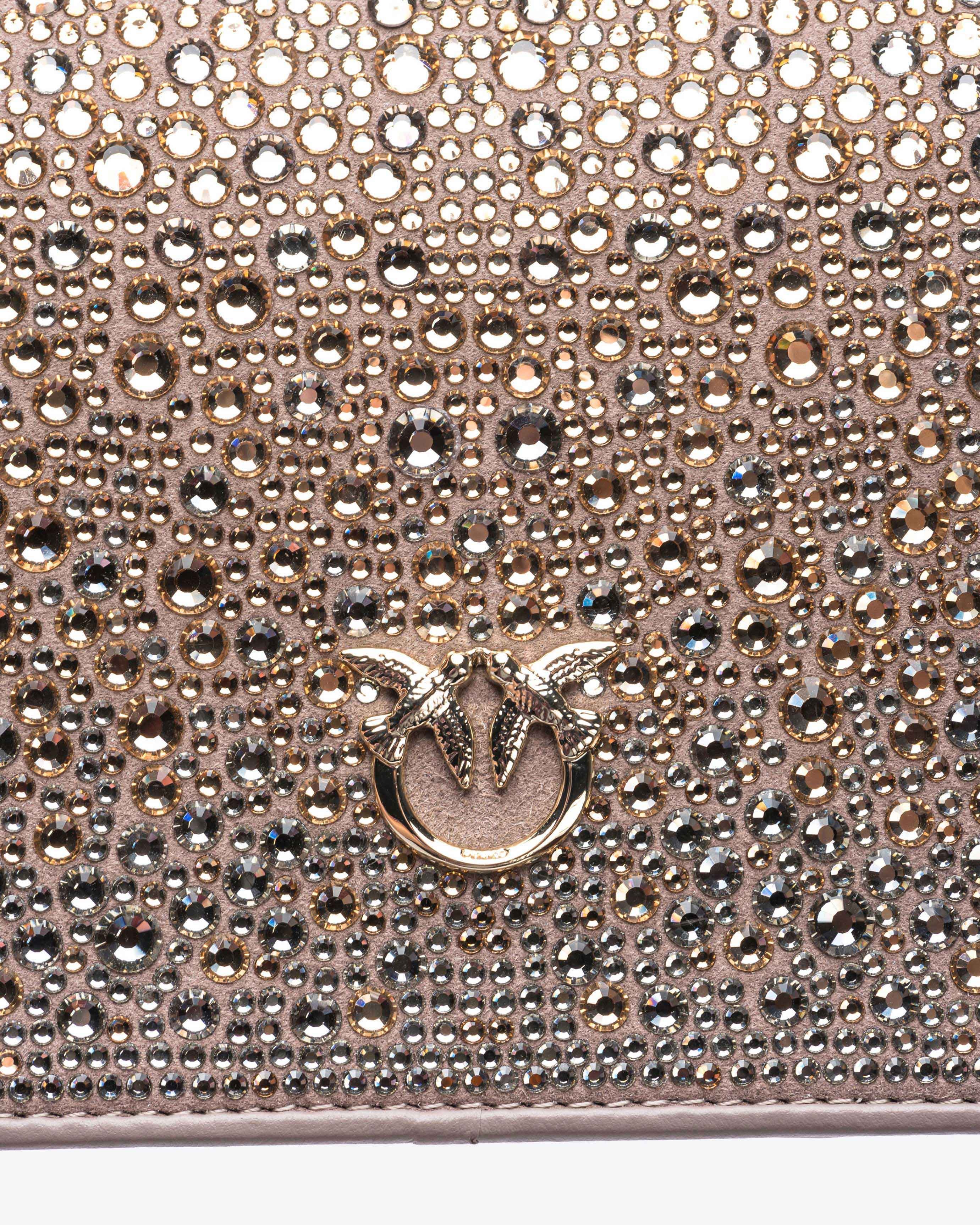 PINKO GALLERIA FULL-RHINESTONE MINI LOVE BAG CLICK - 5