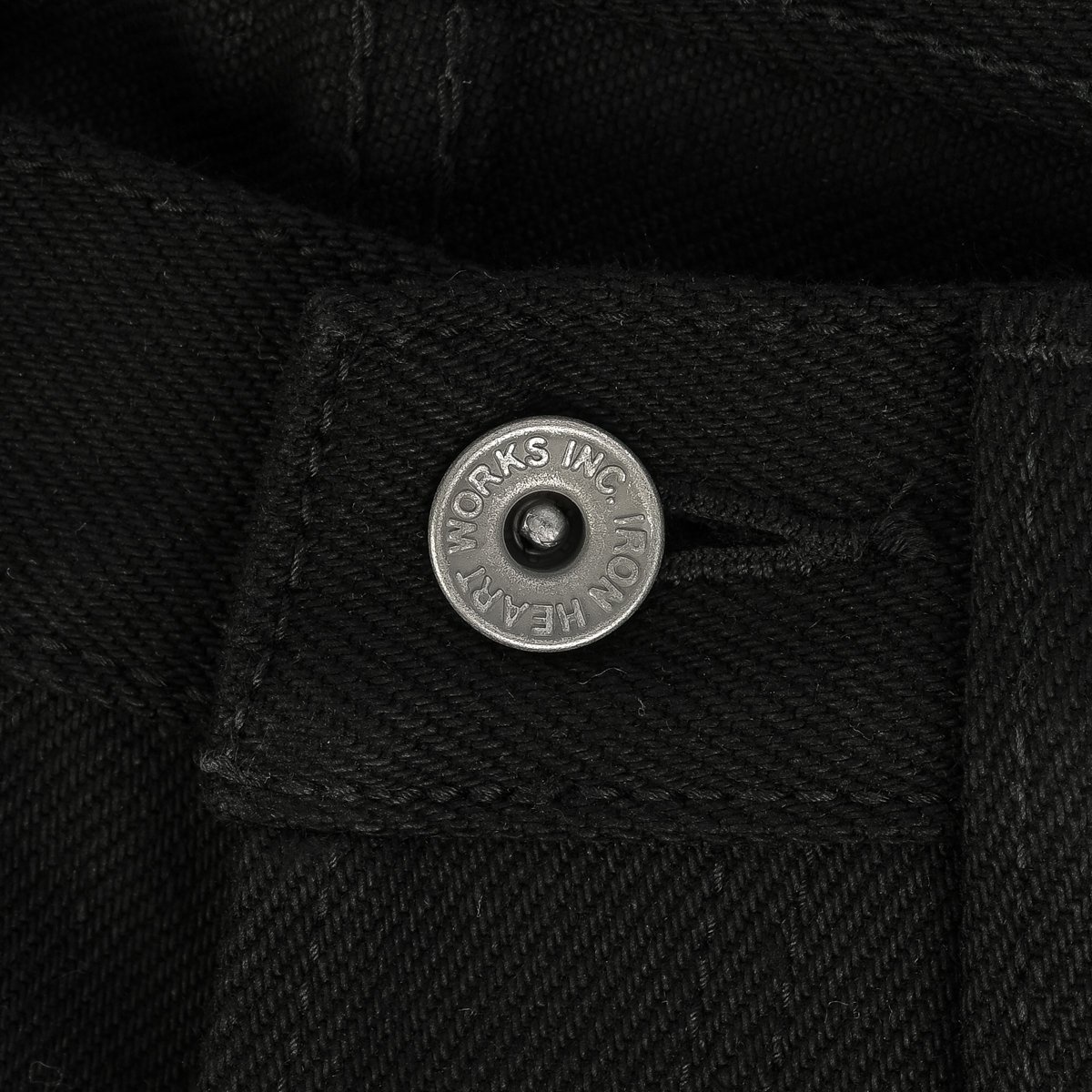 IH-888S-SB 21oz Selvedge Denim Medium/High Rise Tapered Cut - Superblack Non-Fade - 12