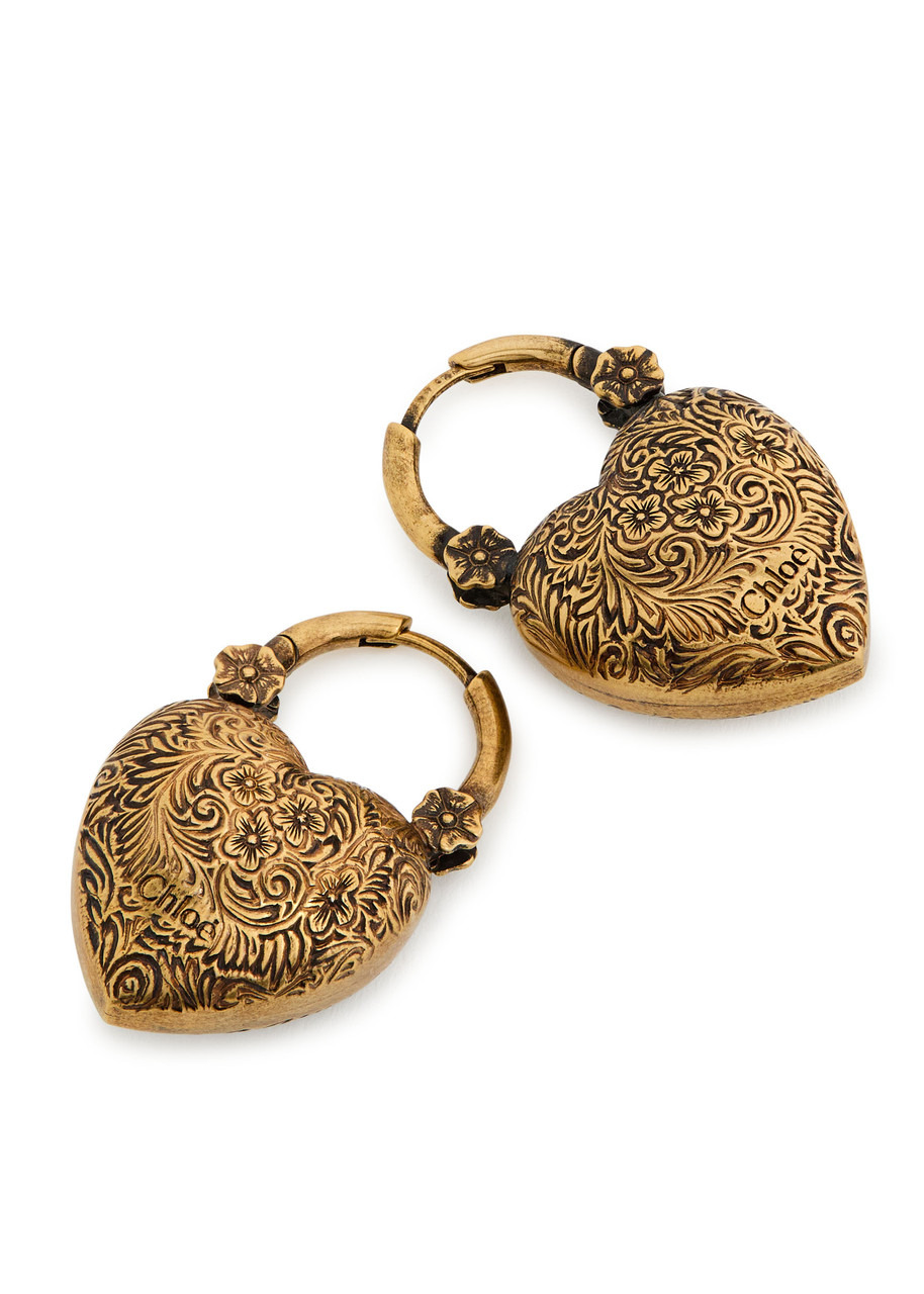 Chloe The Château Treasures Heart Hoop Earrings - 3