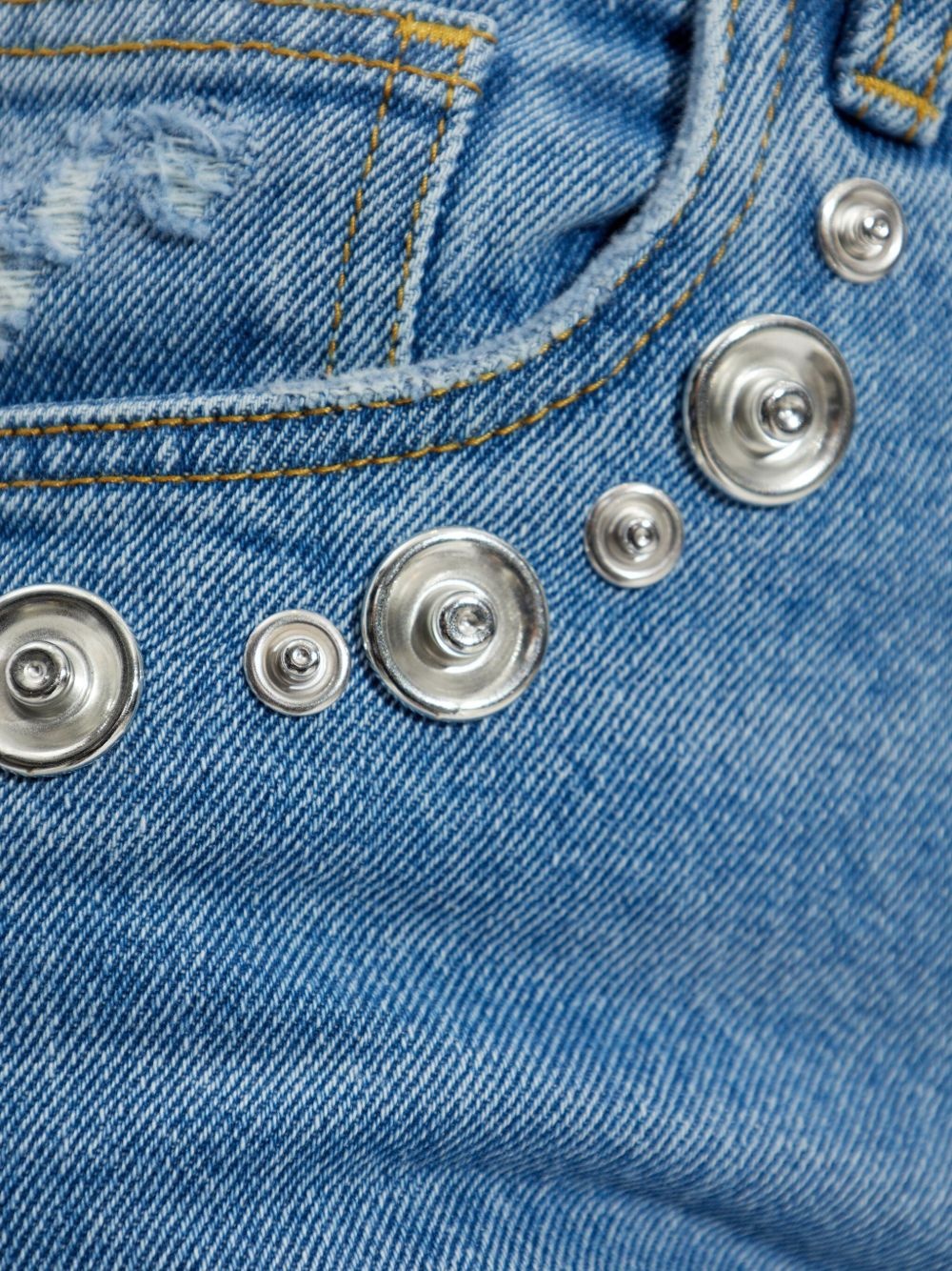studded high-rise jeans - 5