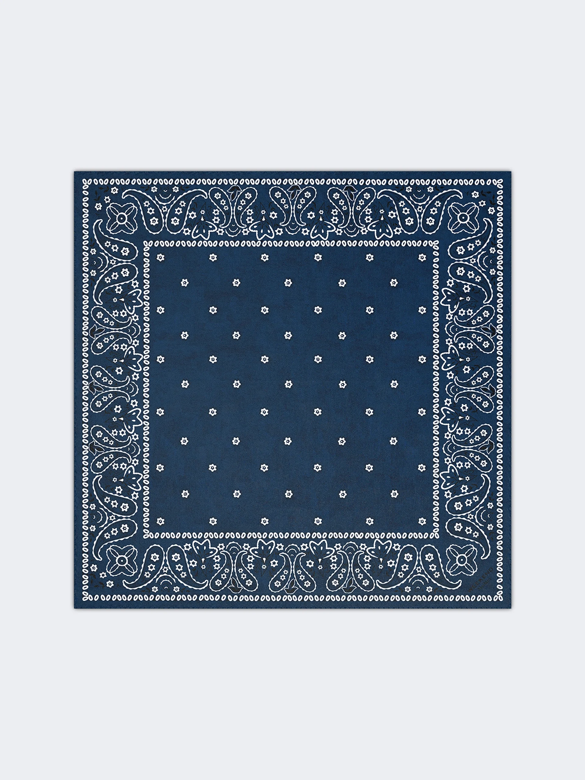 ELODIA Bandanna print silk foulard - MIDNIGHTBLUE - 1