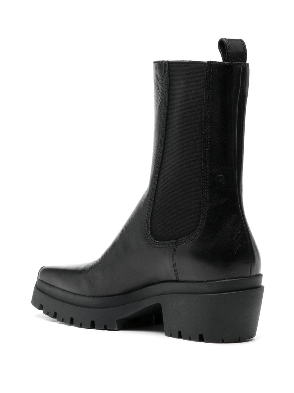 55mm square-toe leather boots - 3