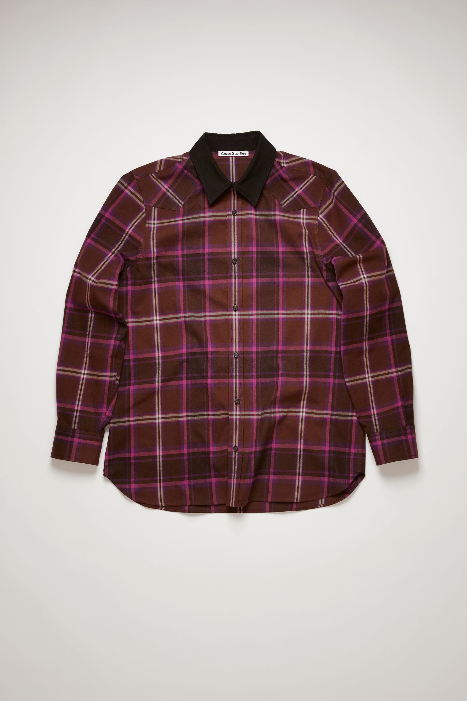 Checked Western shirt brown/purple - 1