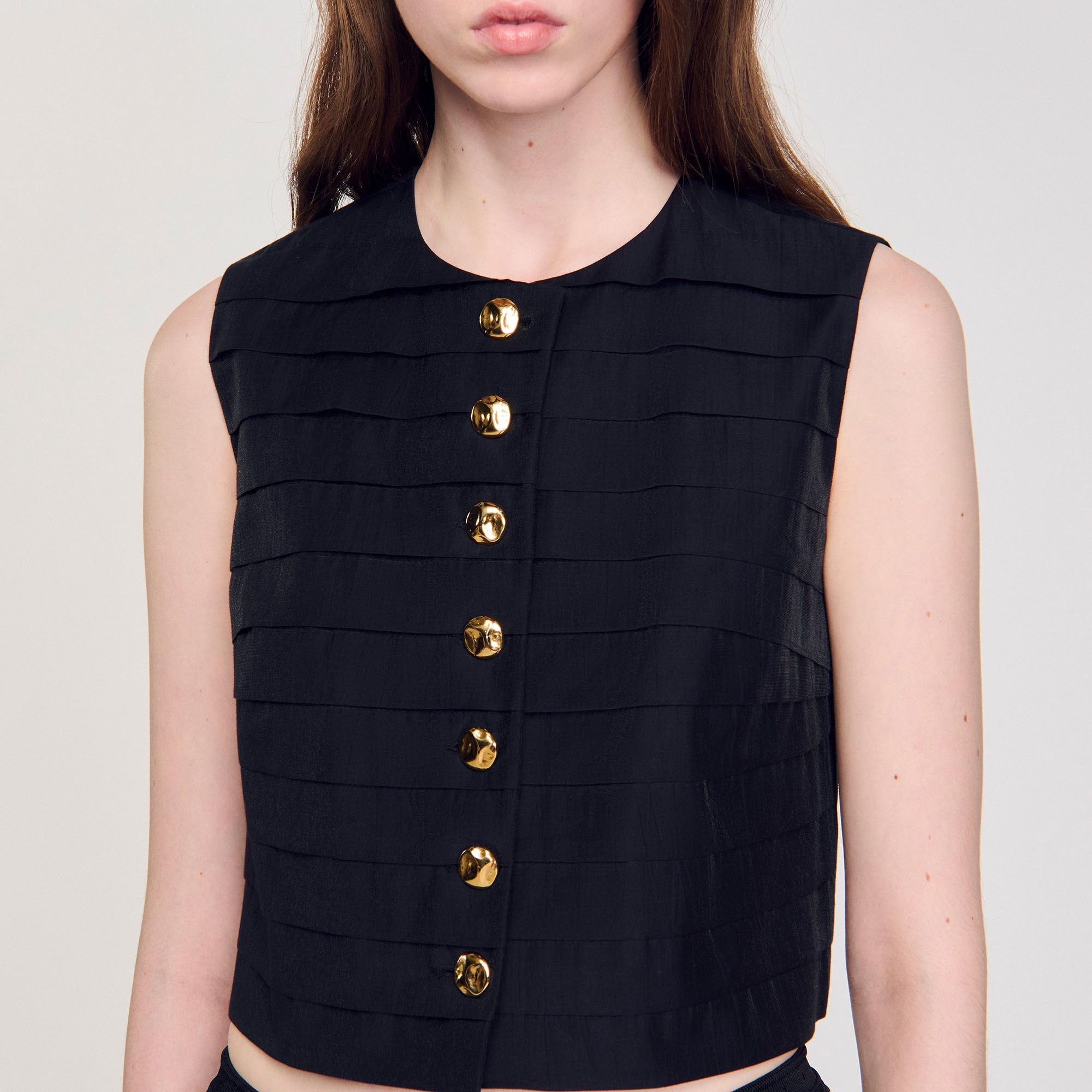 PLEATED CROP TOP - 3