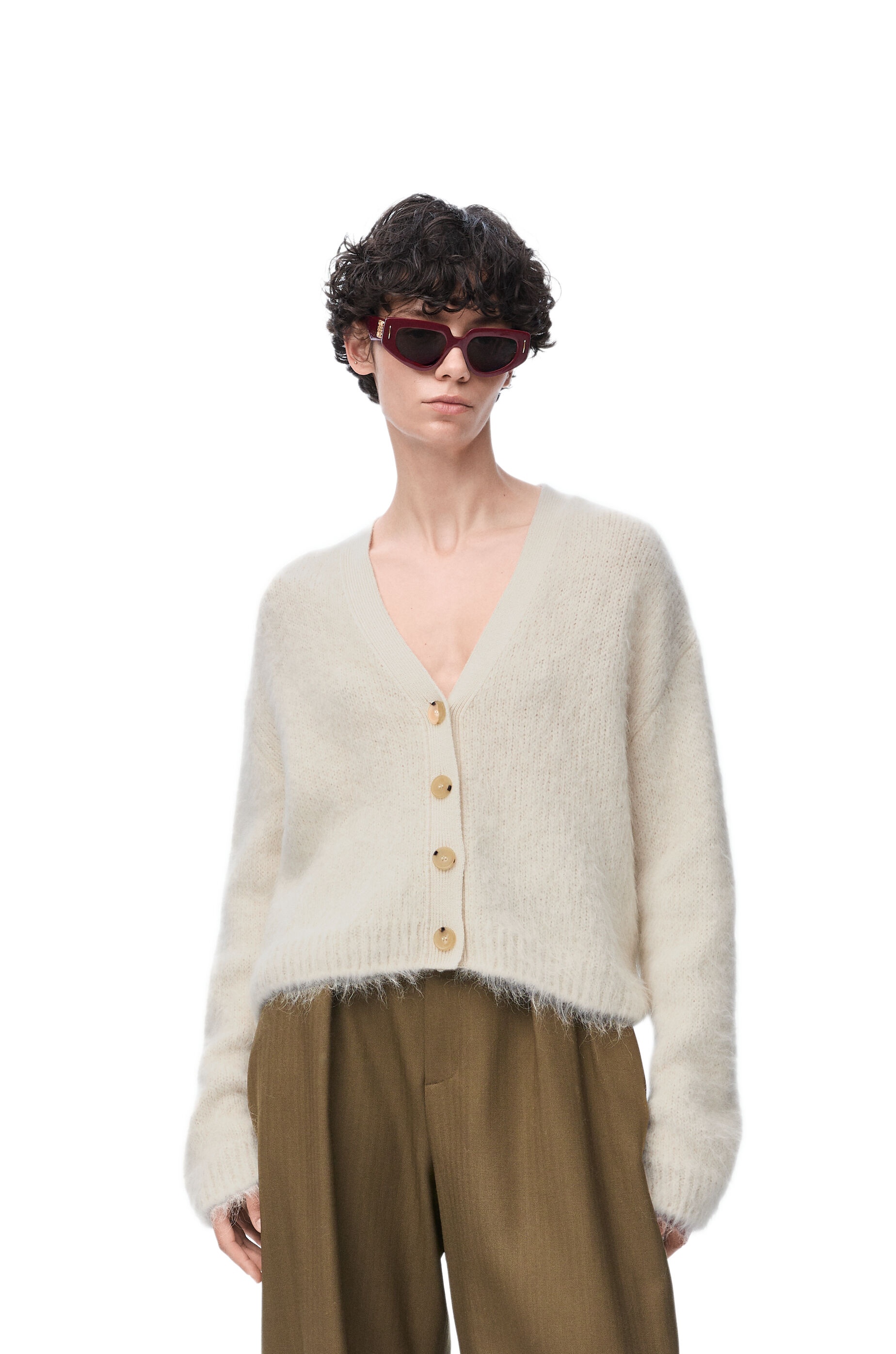 Cardigan in alpaca and wool blend - 3