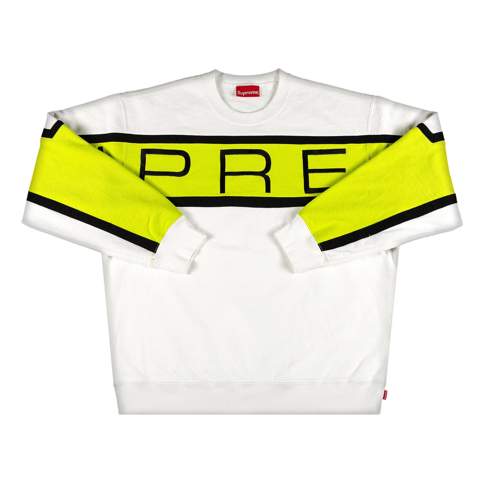 Supreme Paneled Crewneck 'White' - 1