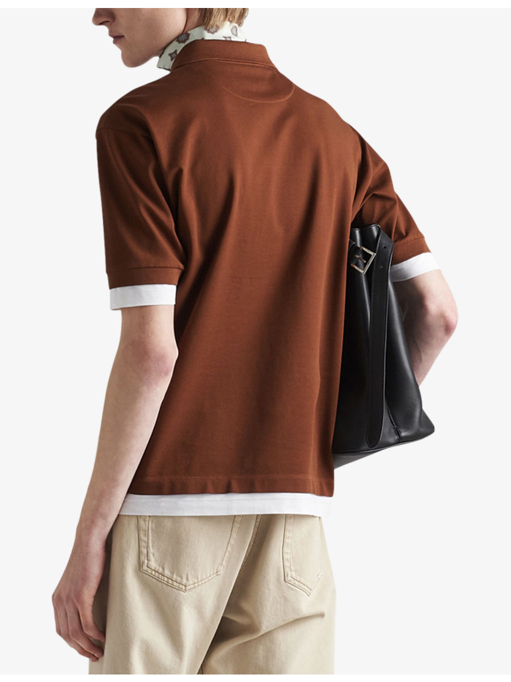 Conceptual-triangle cotton polo shirt - 4
