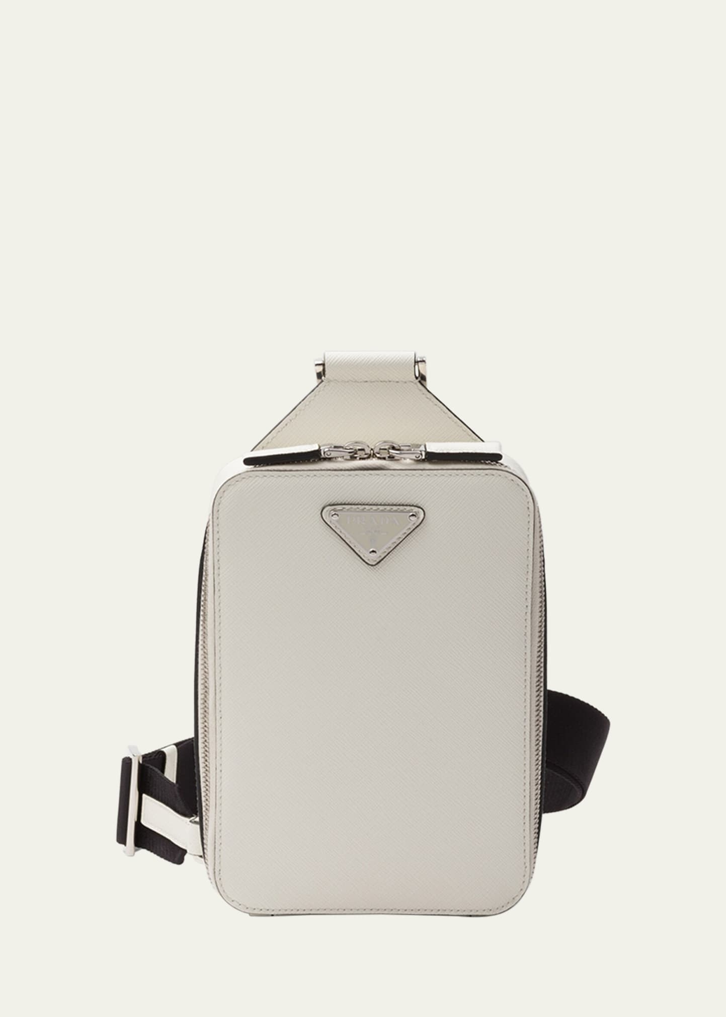 Men's Saffiano Leather Sling Backpack - 1