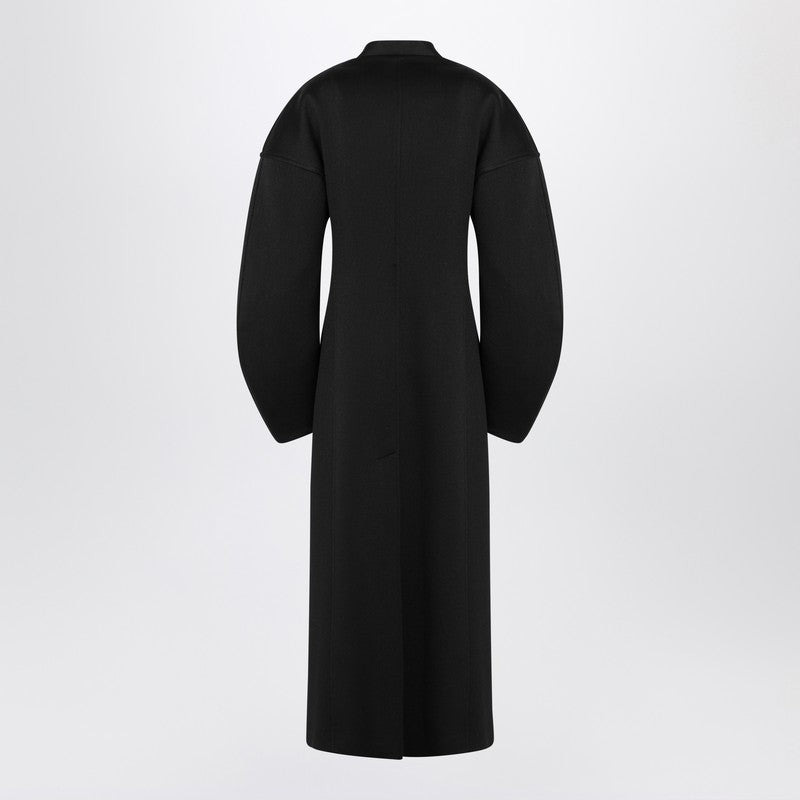 Jil Sander Black Double-Breasted Coat In Virgin Wool Women - 2