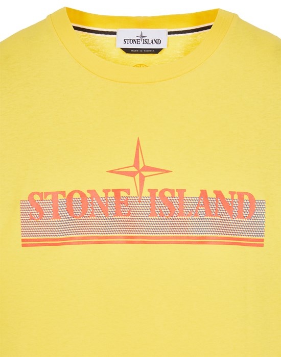 2NS92 30/1 COTTON JERSEY 'TRICROMIA ONE' PRINT_GARMENT DYED YELLOW - 3