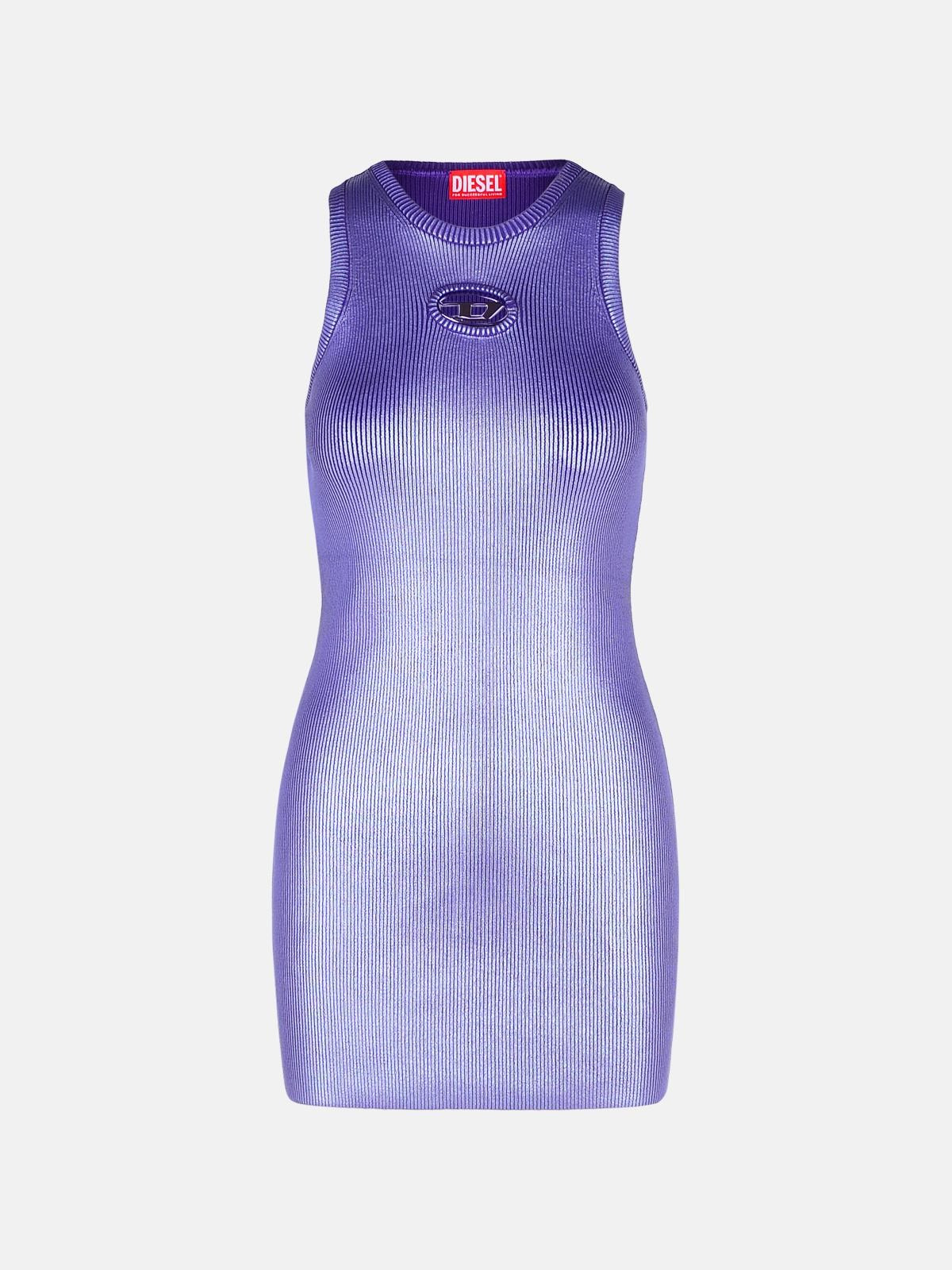'CADDIX' DRESS IN PURPLE VISCOSE BLEND - 1