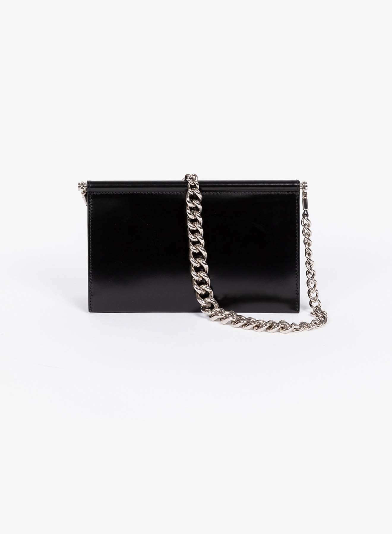 Dries Van Noten Metal Ring Leather Clutch Bag