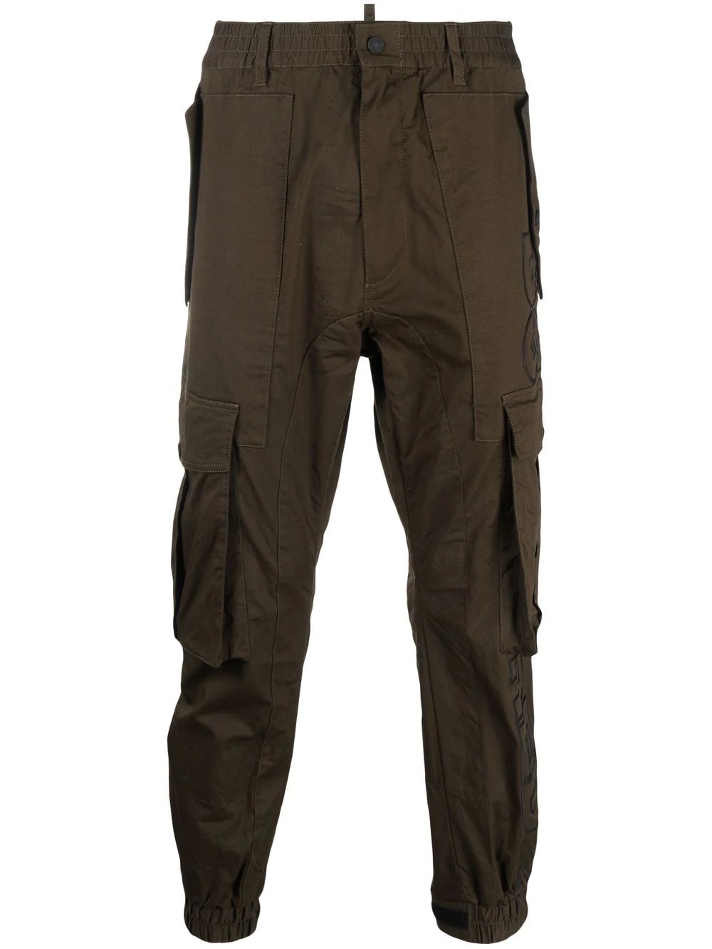 logo-print cargo pants - 1