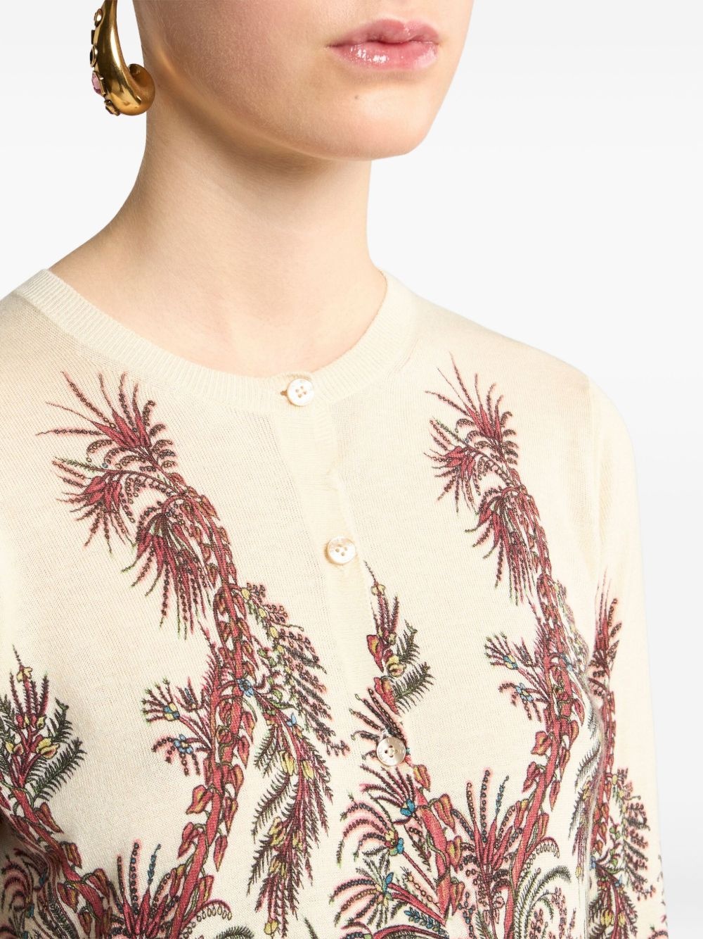 paisley-print cardigan - 4