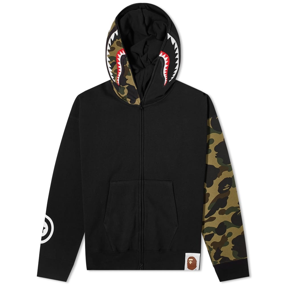 A Bathing Ape Giant Shark Zip Hoody - 1