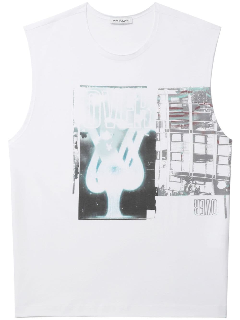 graphic-print cotton tank top - 1