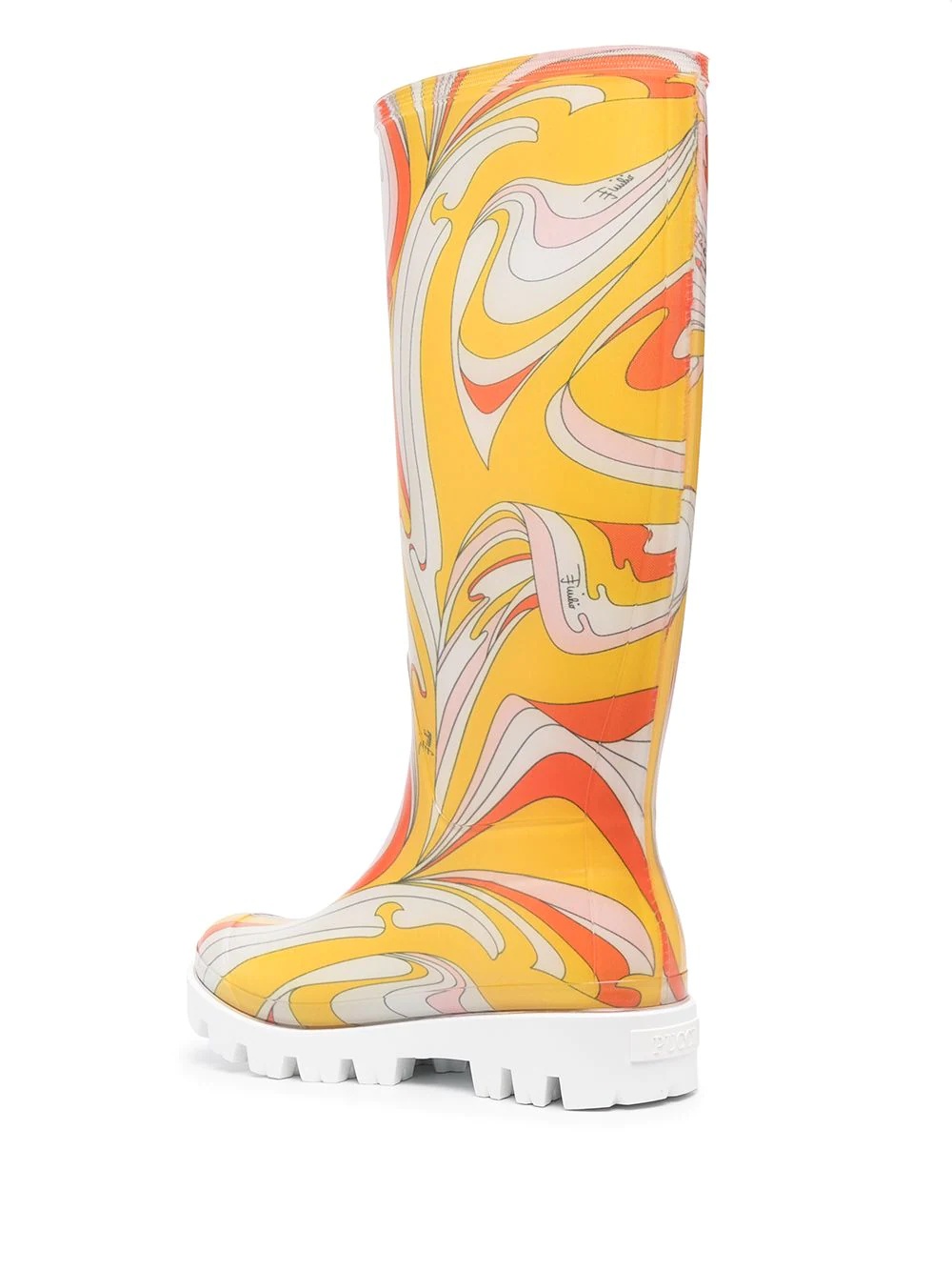 abstract-print rain boots - 3