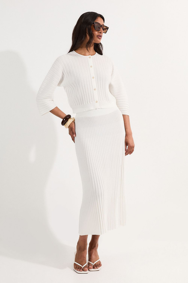 Pleated Rib Knitted Skirt 1