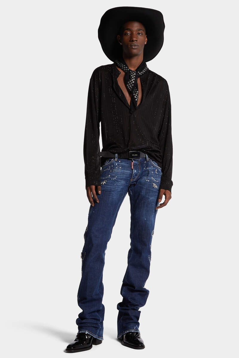 LOOSE FIT RHINESTONE STRIPE T-SHIRT 5