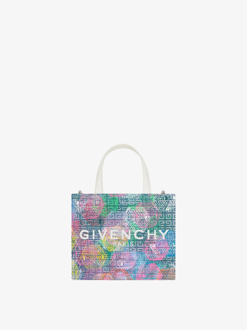 MINI G TOTE SHOPPING BAG IN PRINTED 4G DENIM 1