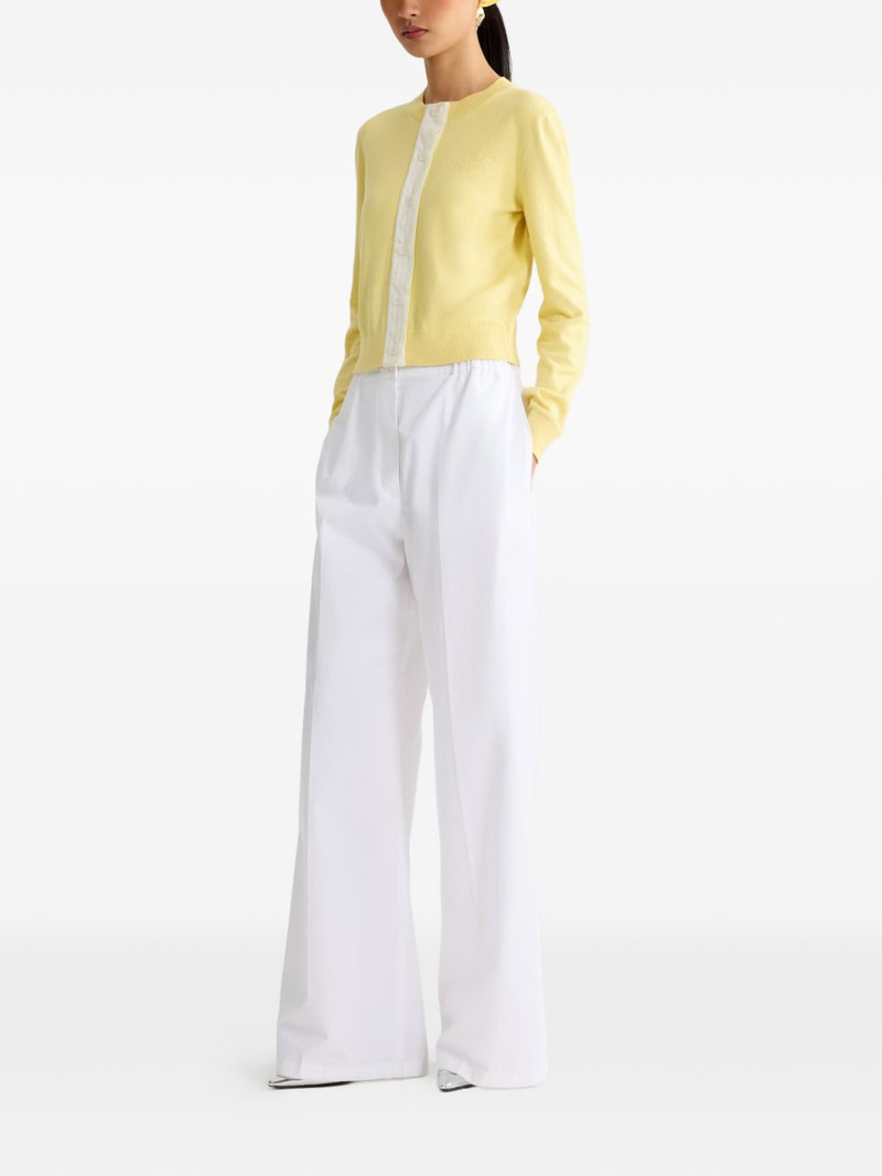 PATOU striped-detail cardigan outlook