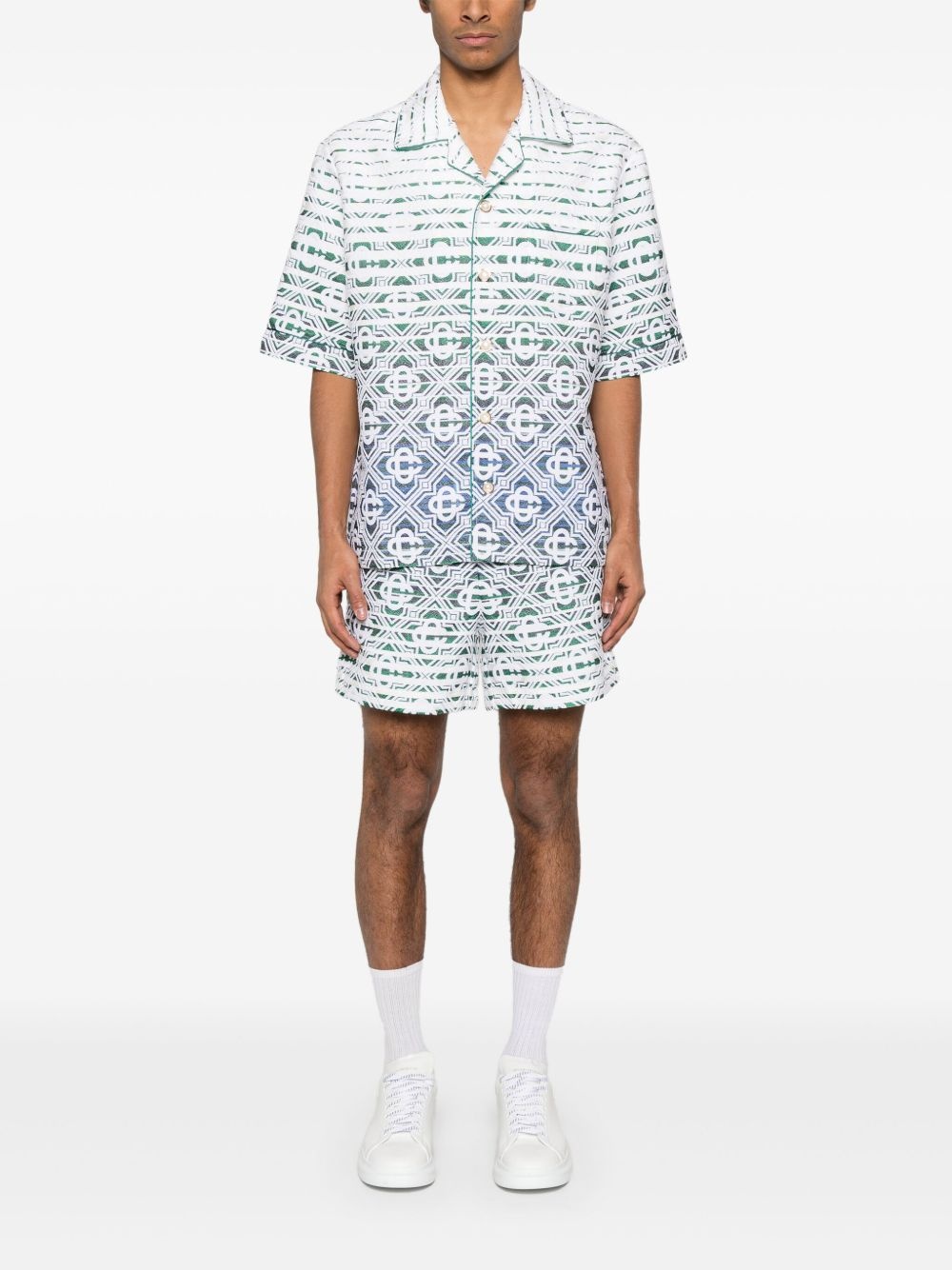 monogram-gradient towelling shorts - 2